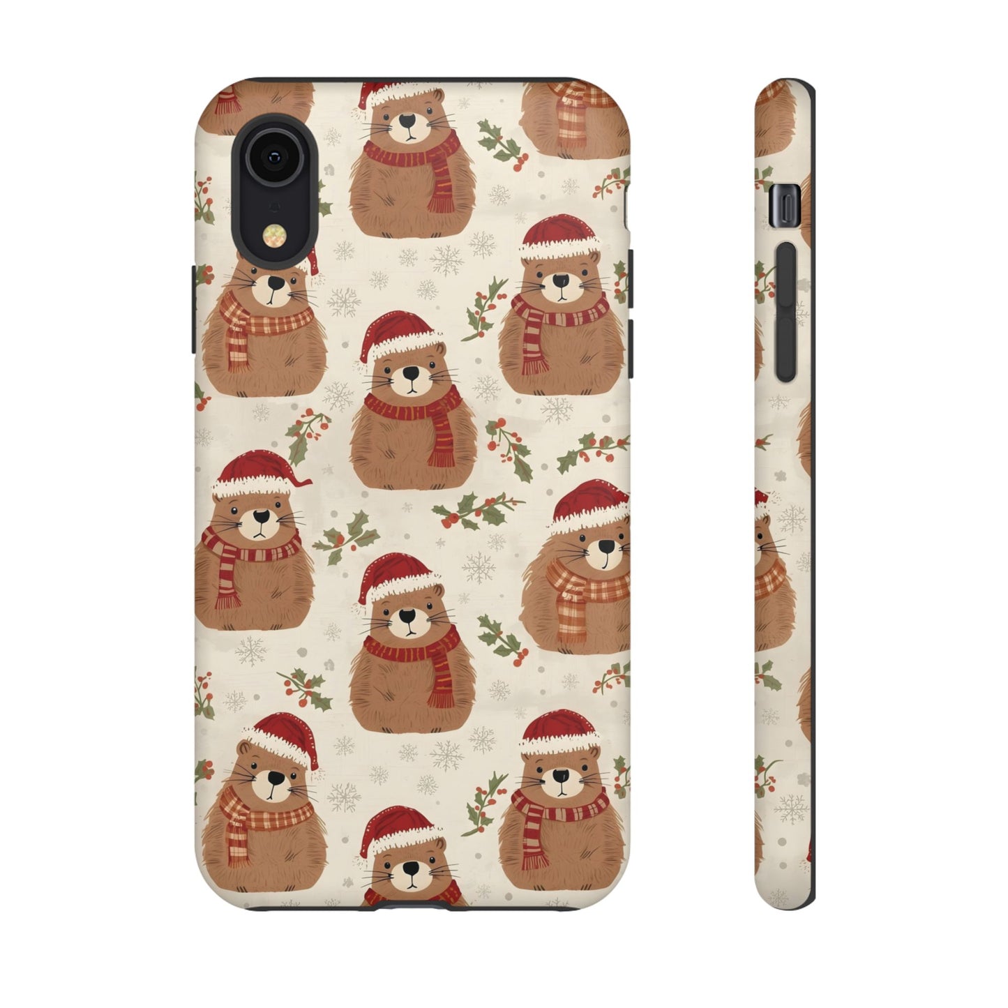 Christmas Phone Case, Cute Capybara Phone Case for Iphone 17, 16, 15, 14, 13, 12, 11 & Samsung