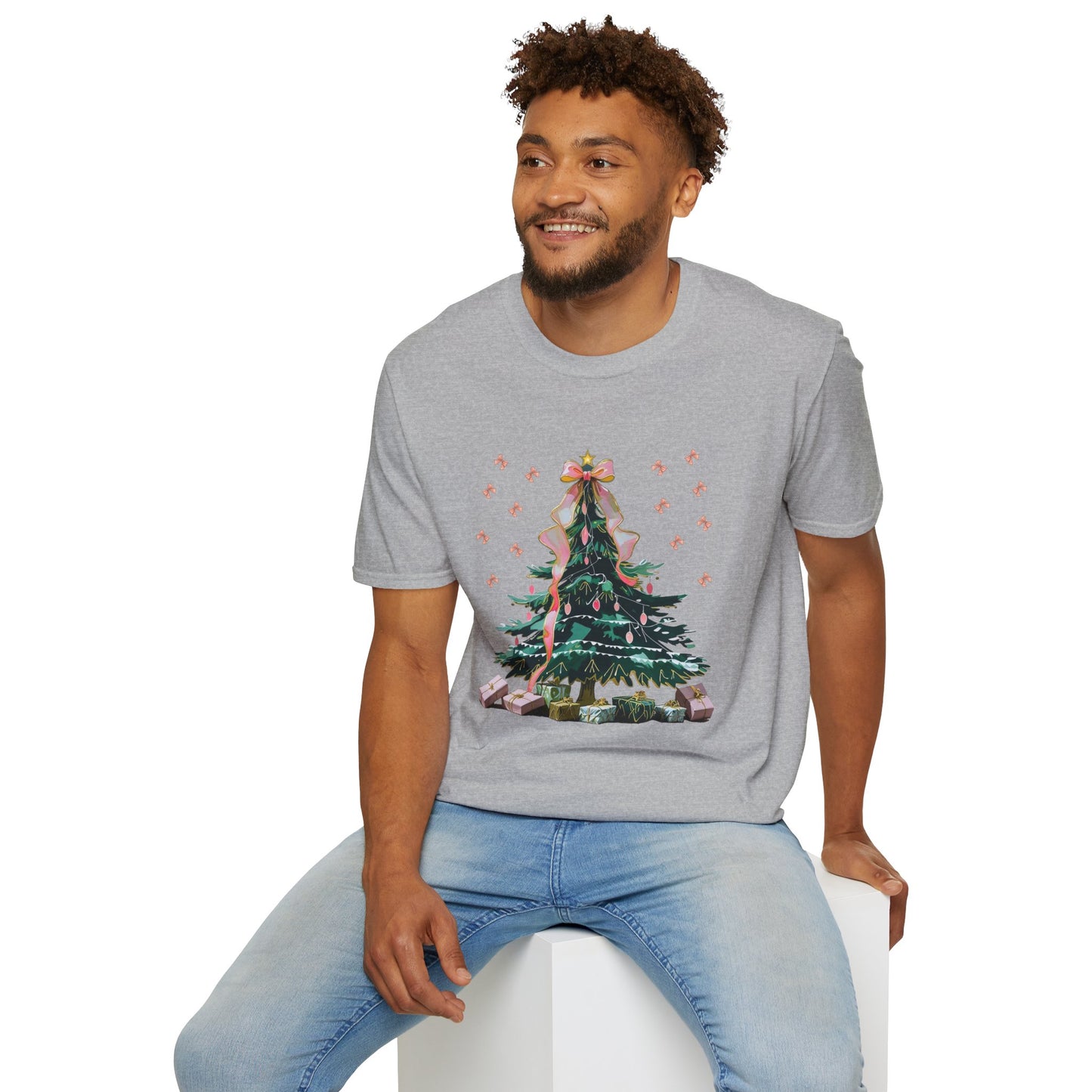 Christmas Tree Unisex Softstyle T-Shirt | Holiday Outfit, Festive Apparel