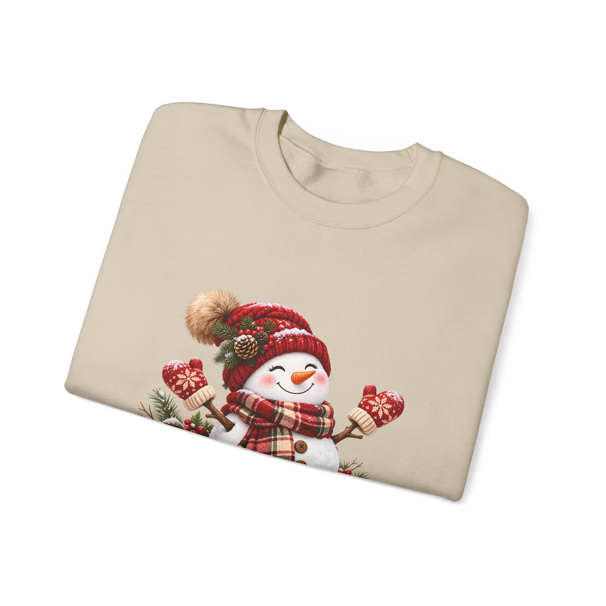 Snowman Holiday Sweatshirt - Cozy Christmas Unisex Sweatshirt