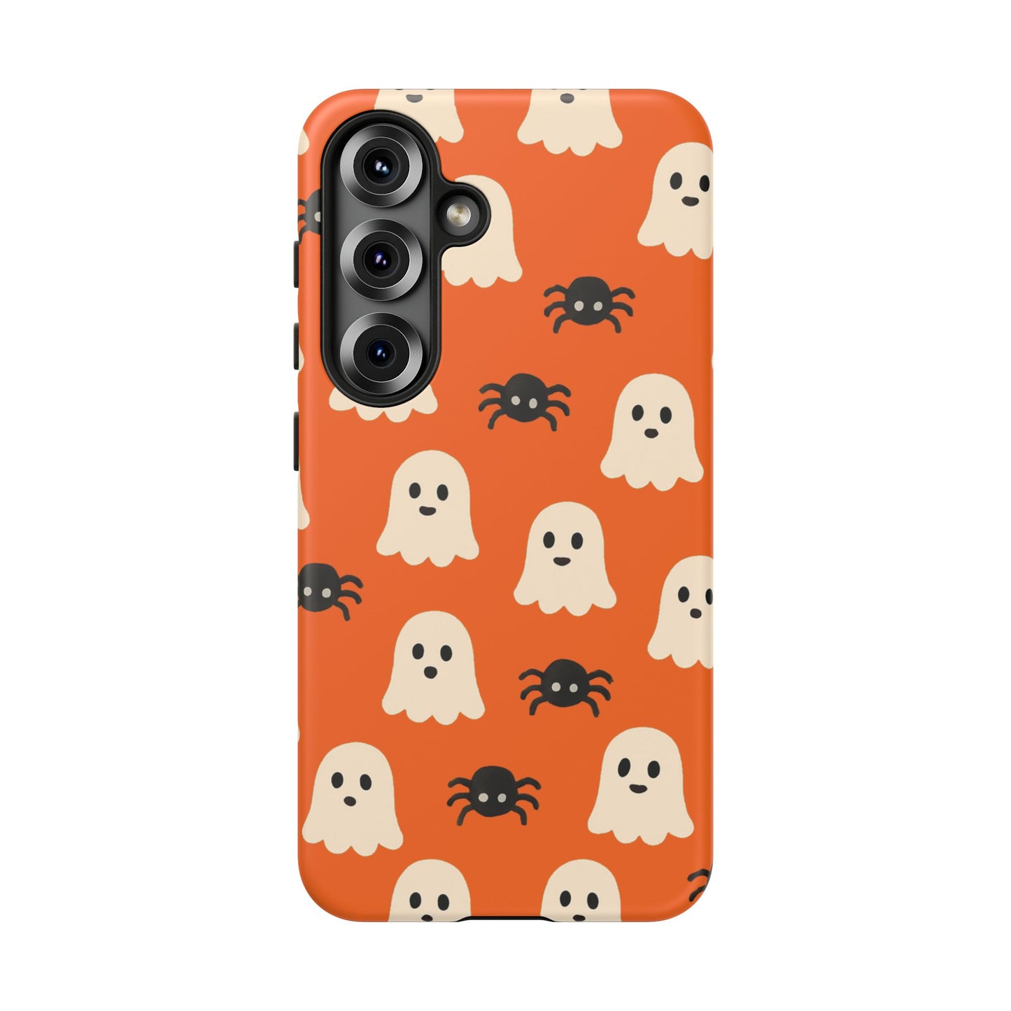 Cute Halloween Phone Case with Ghosts and Spiders, Spooky Gift, Fall Accessory, Unique Halloween Decor, Mobile Protection