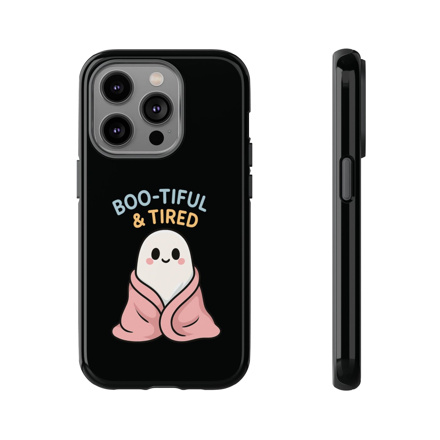 Boo-tiful & Tired Phone Case, Halloween-Themed Design