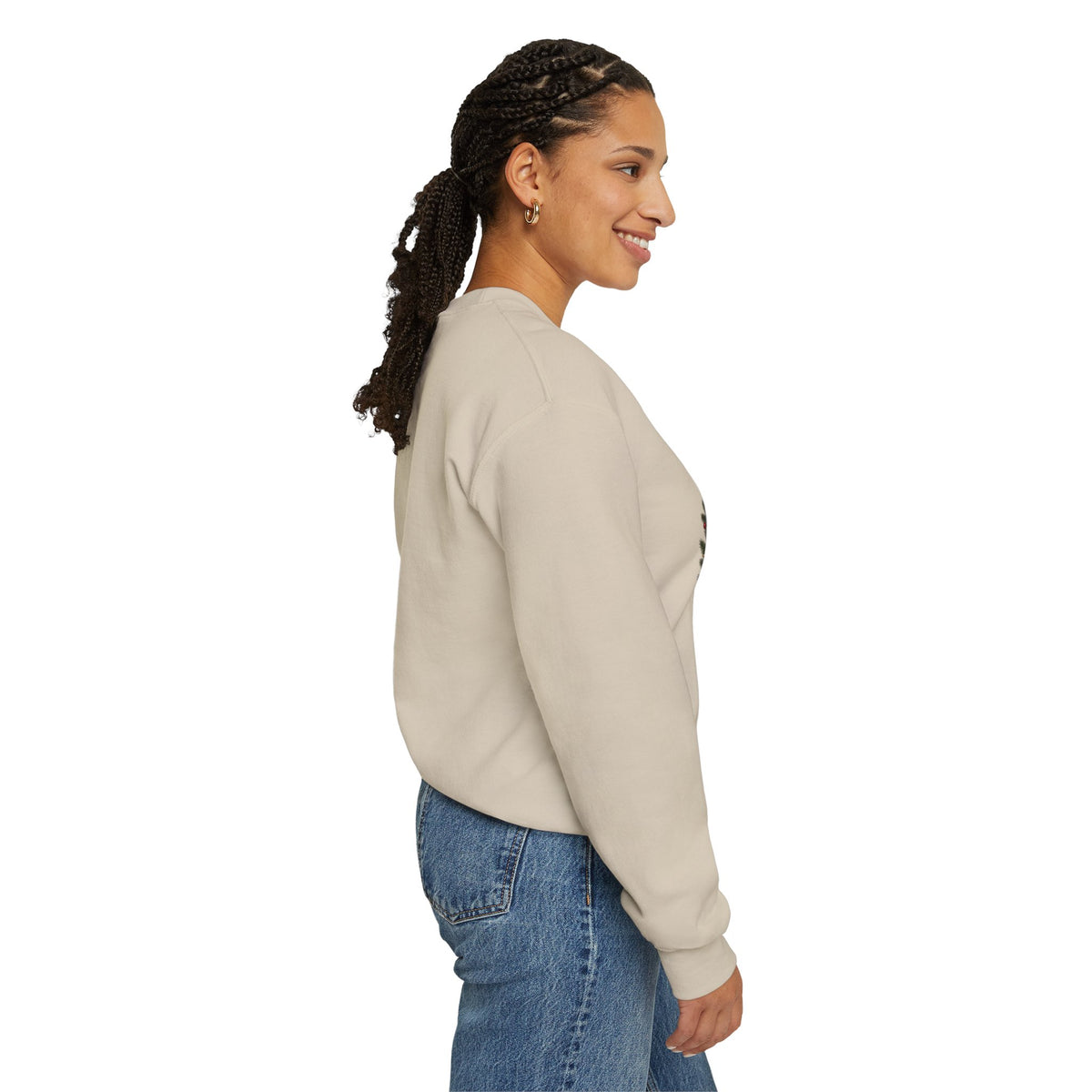 Harvest & Holly Crewneck Sweatshirt — Vintage Pumpkin Fall Graphic Sweatshirt