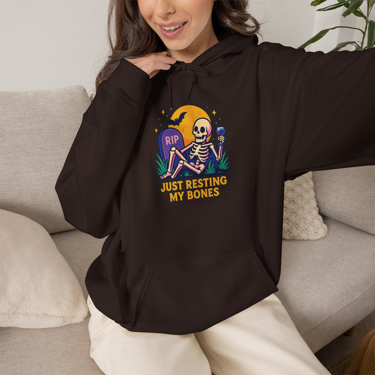 Halloween Skeleton Hoodie, Cozy Unisex Sweatshirt