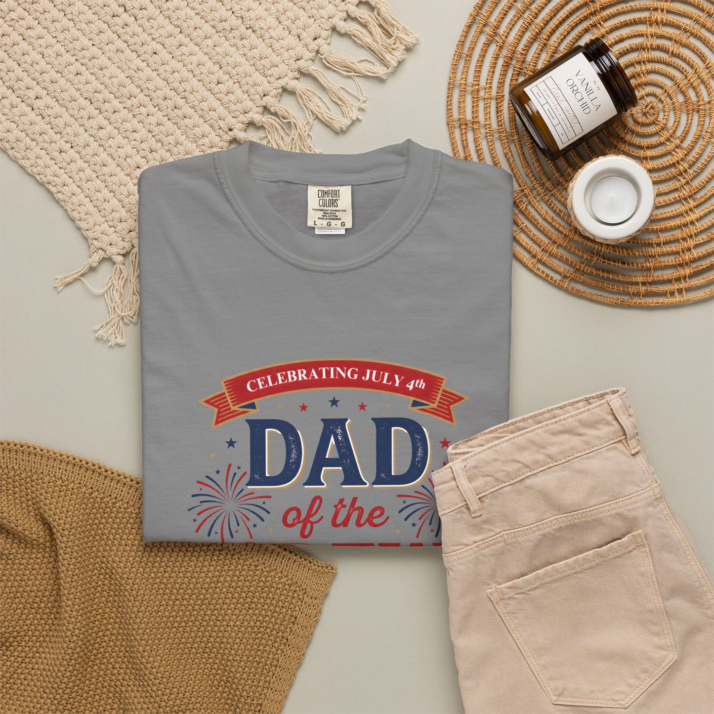 Dad of the Crew T-Shirt — Patriotic 4th of July Tee, Independence Day Shirt
