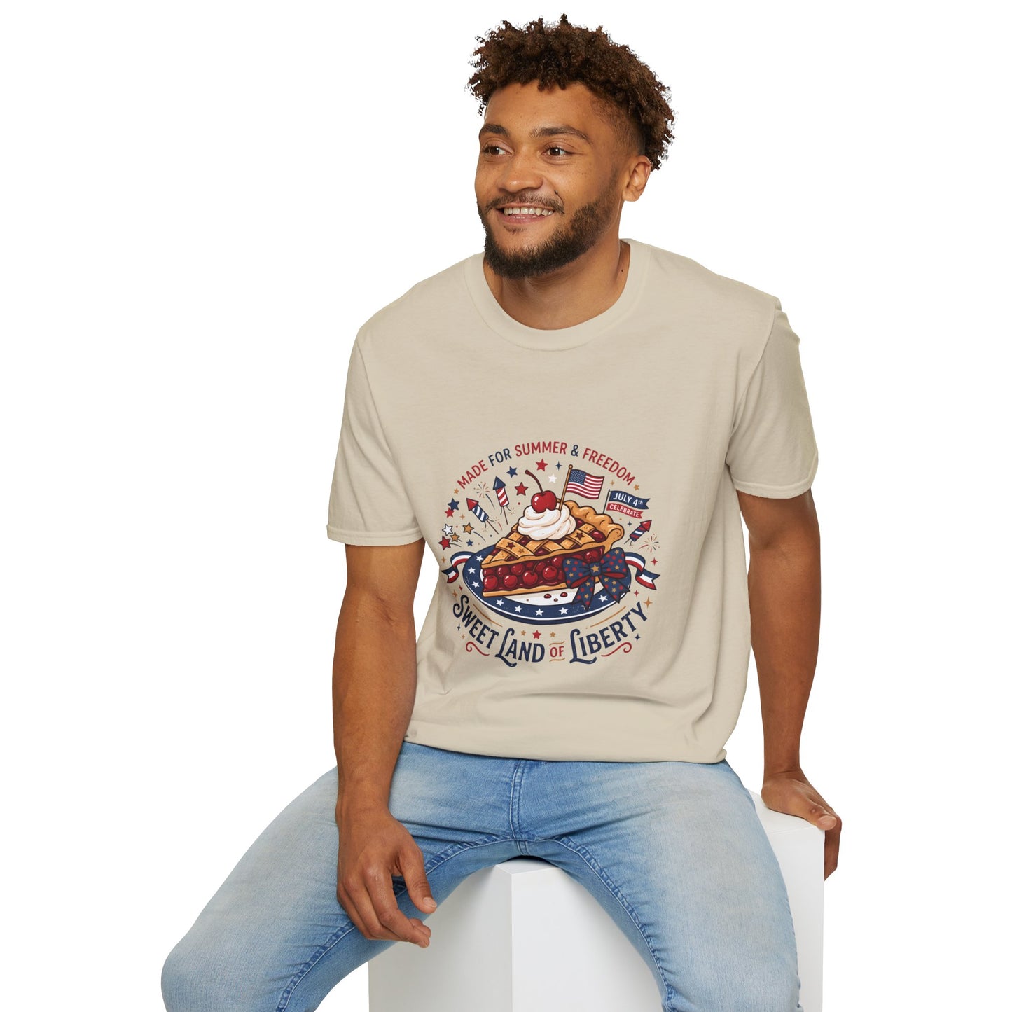 Sweet Land of Liberty Pie T-Shirt — Patriotic 4th of July Dessert Graphic Tee