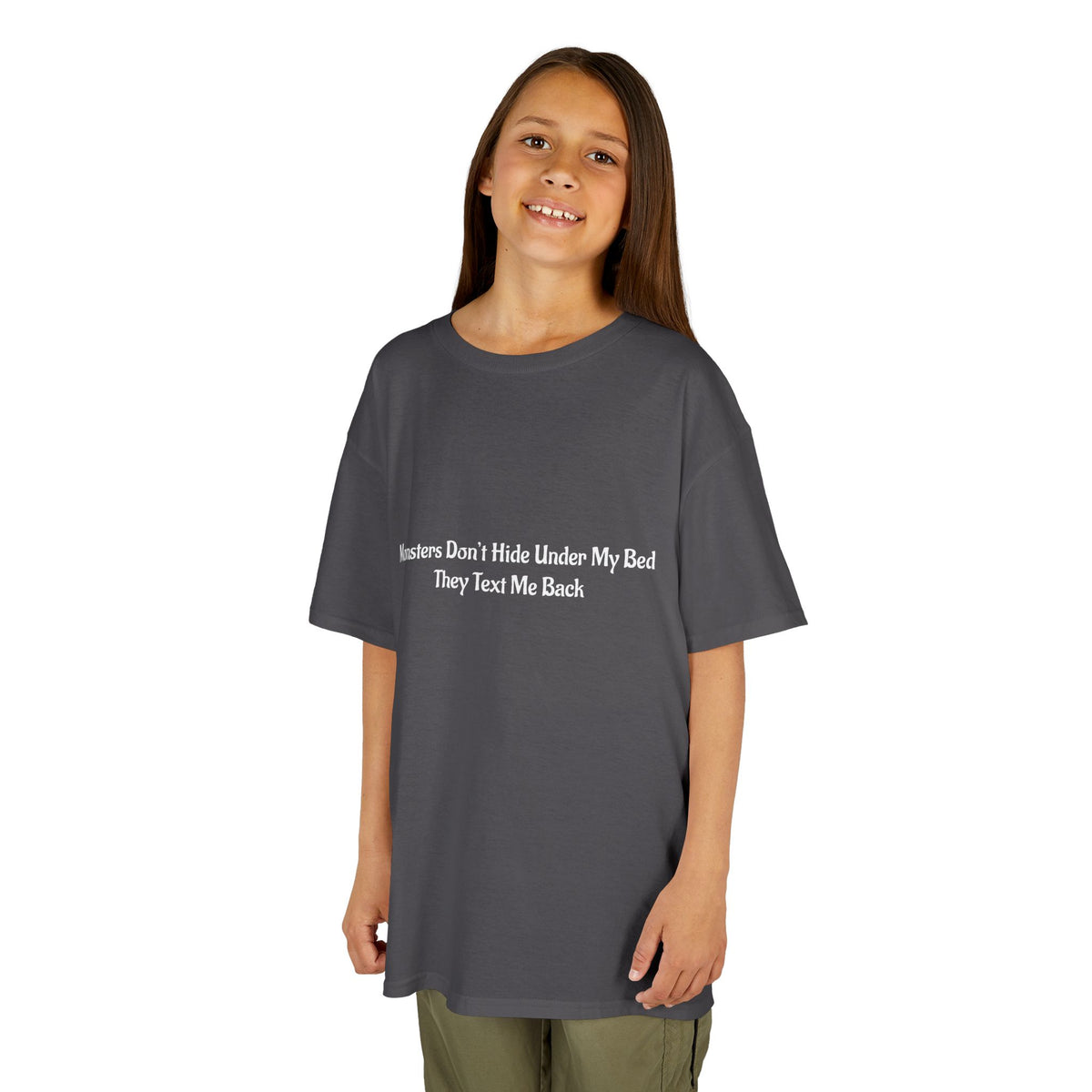 Funny Kids Monster Tee, Kids Heavy Cotton Shirt, Halloween T-Shirt