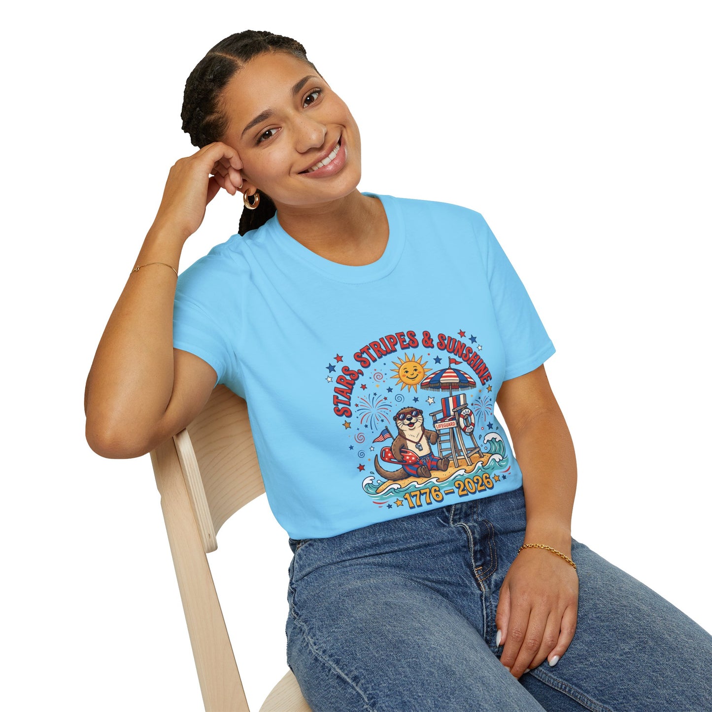 Stars, Stripes & Sunshine T-Shirt — Patriotic 1776–2026 Summer Tee, 4th of July Shirt