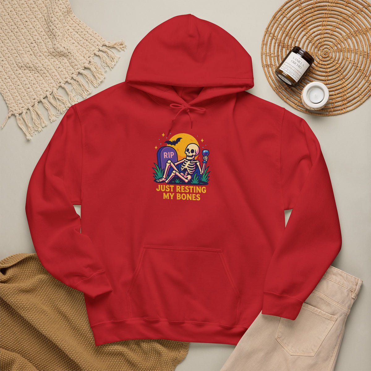 Halloween Skeleton Hoodie, Cozy Unisex Sweatshirt