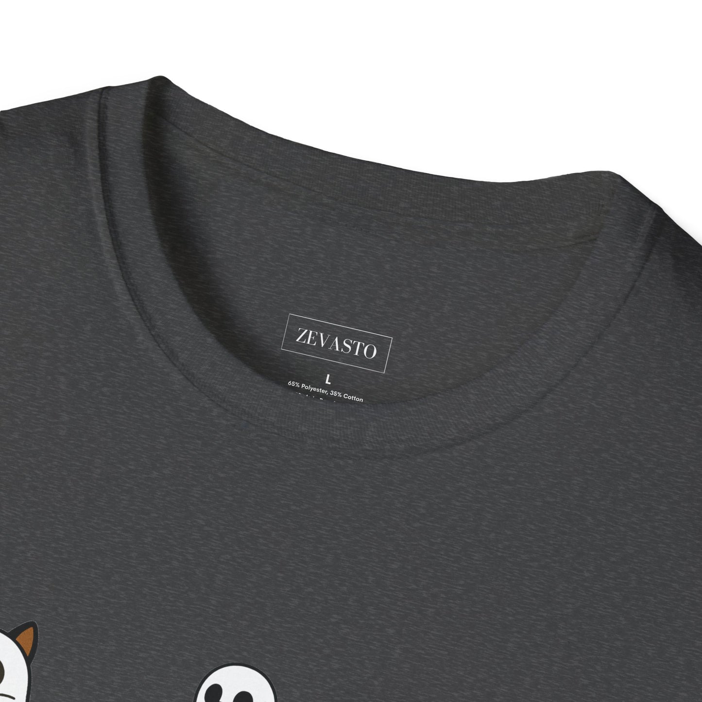 Cute Ghost Cartoon Unisex T-Shirt, Halloween Tee, Pet Lover Gift, Whimsical Shirt, Fun Casual Wear