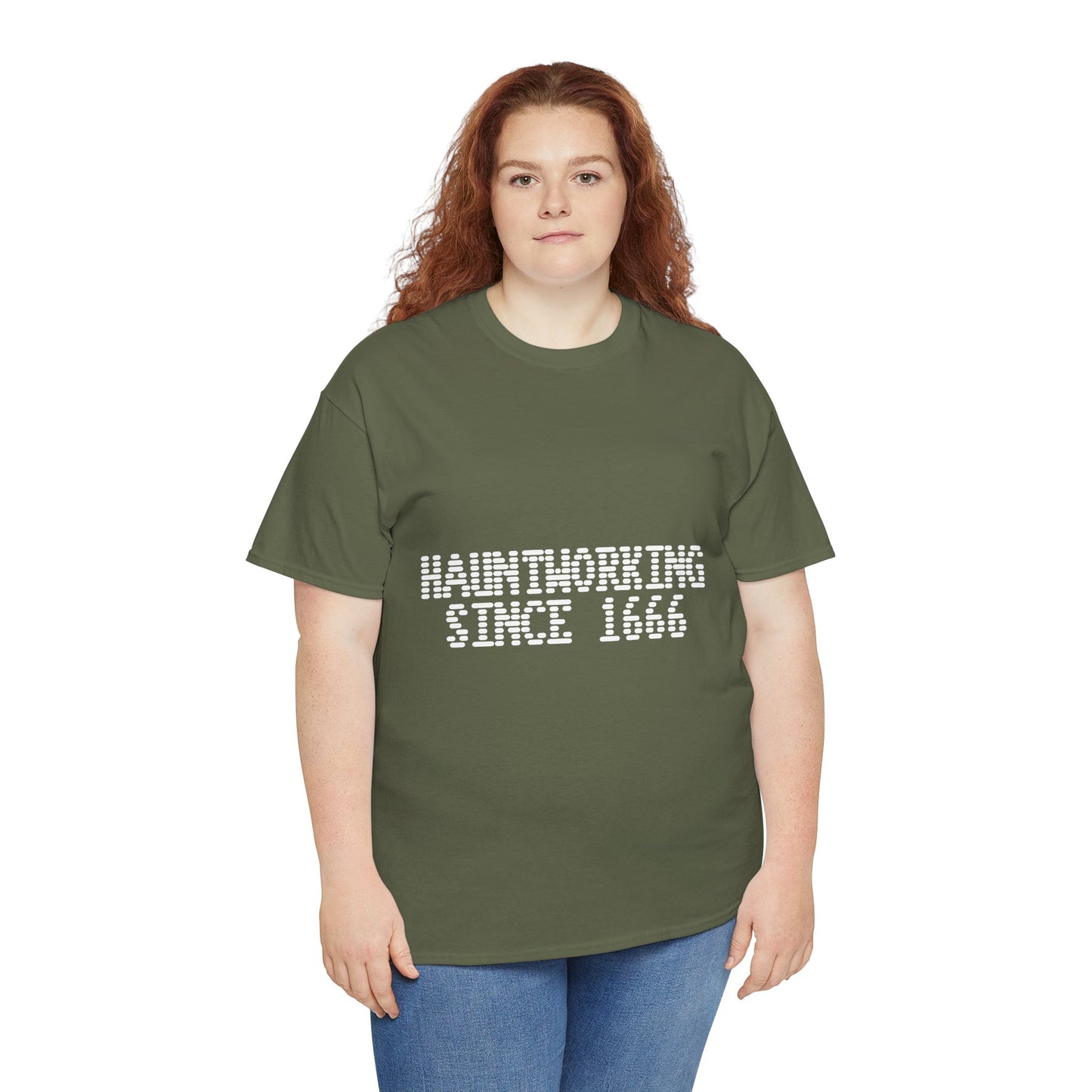 Hauntworking Since 1666-Cotton Tee, Halloween-Themed Tshirt