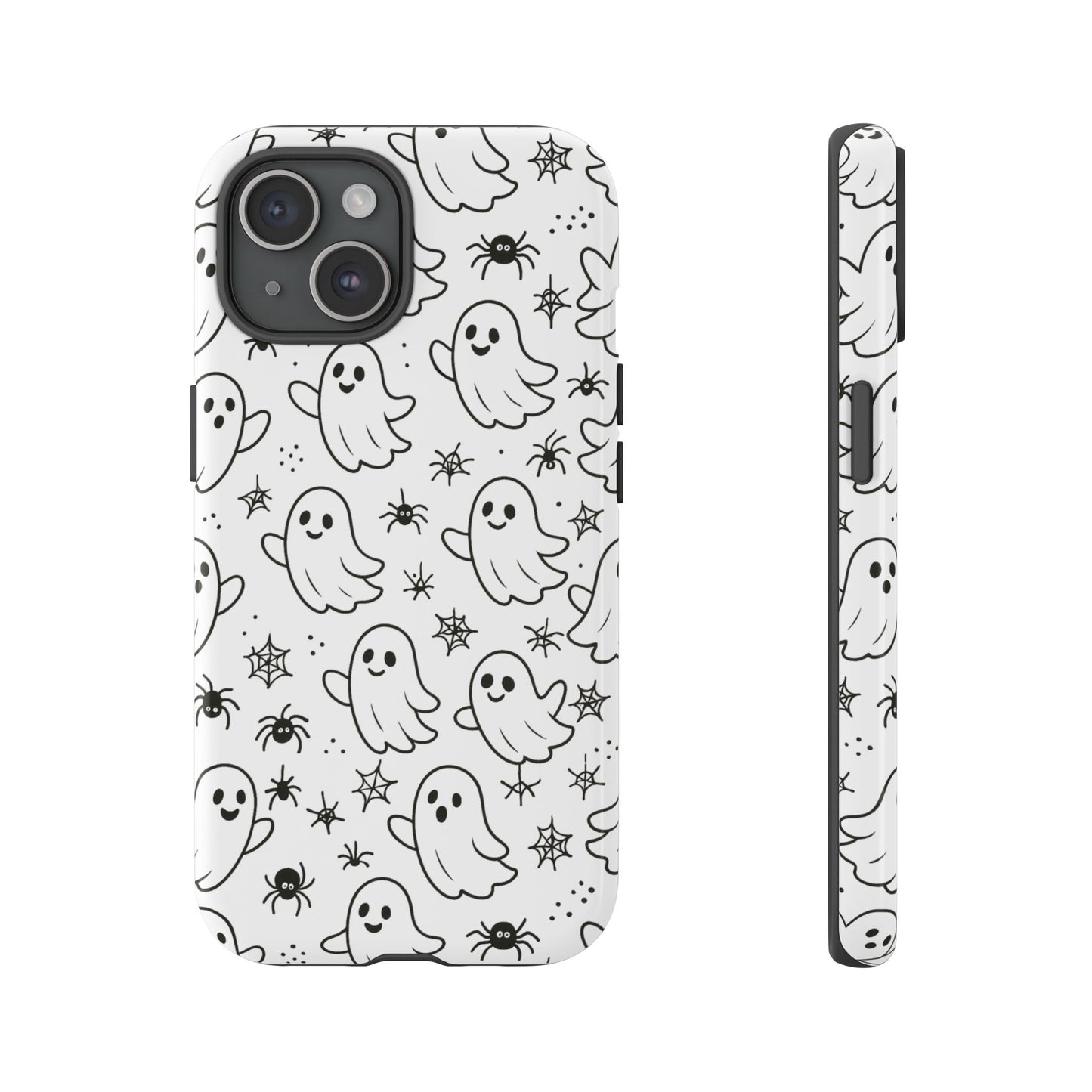 Ghostly Phone Case, Cute Halloween Phone Cover, Tough Phone Case, Spooky Phone Accessory, Ghost Pattern Design