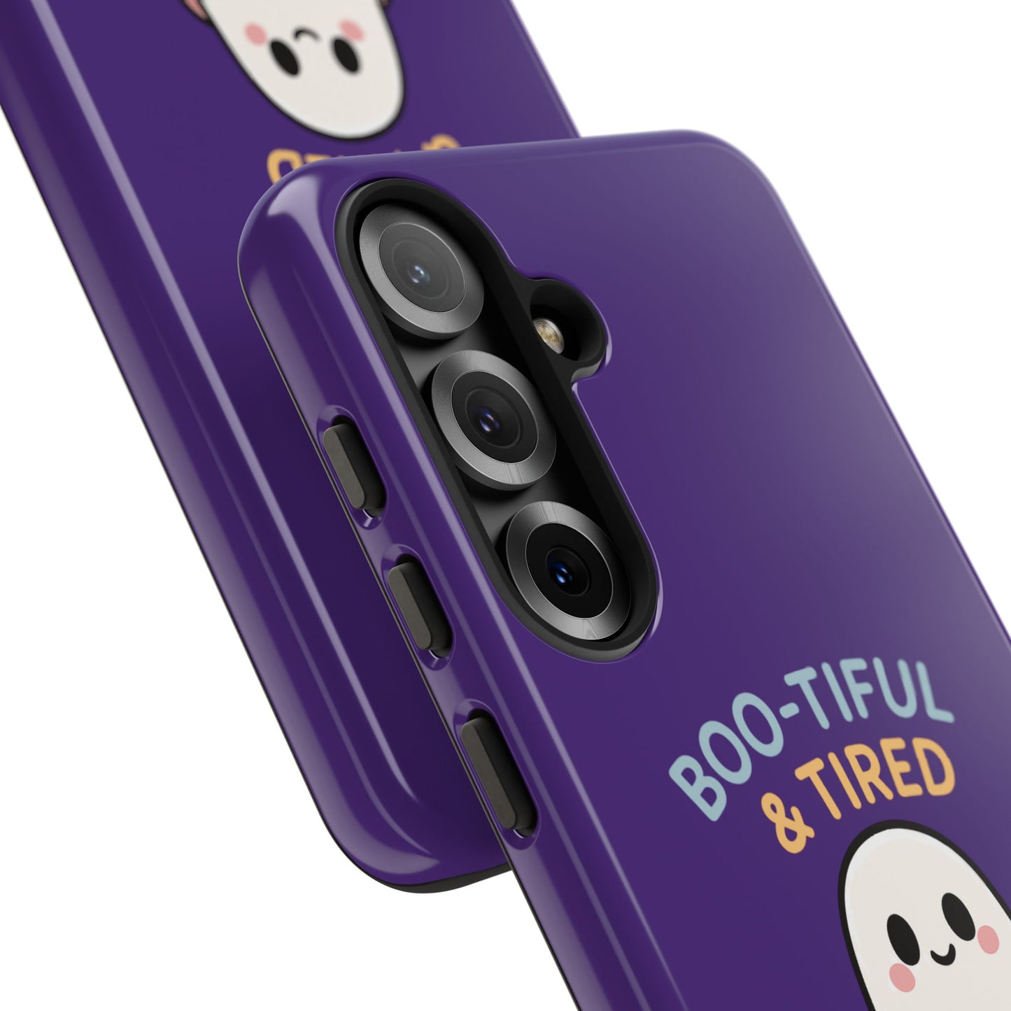 Boo-Tiful & Tired Phone Case, Halloween-Themed Design