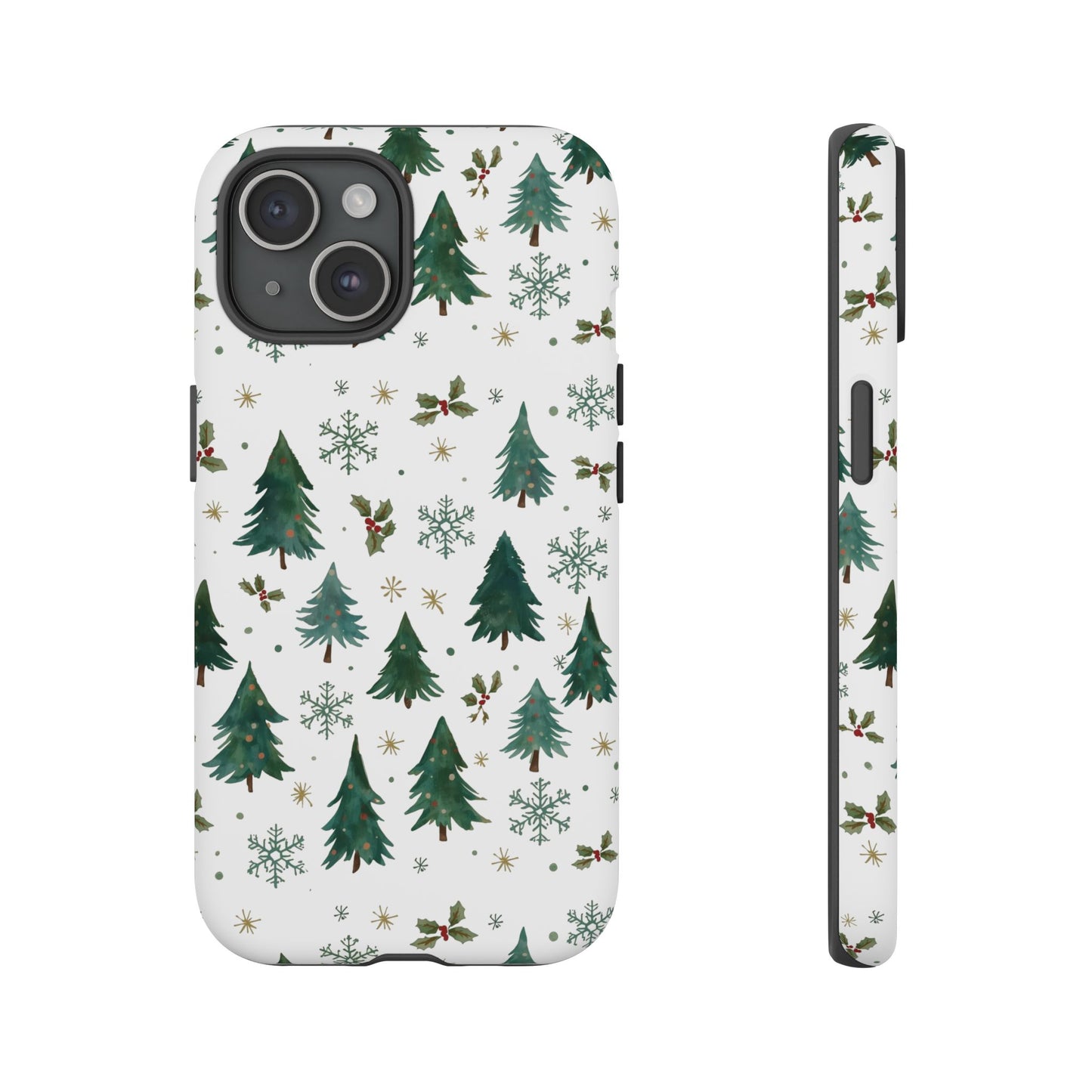Winter Forest Phone Case, Christmas-Themed Dual Layer Phone Case for Iphone 17, 16, 15 & Samsung