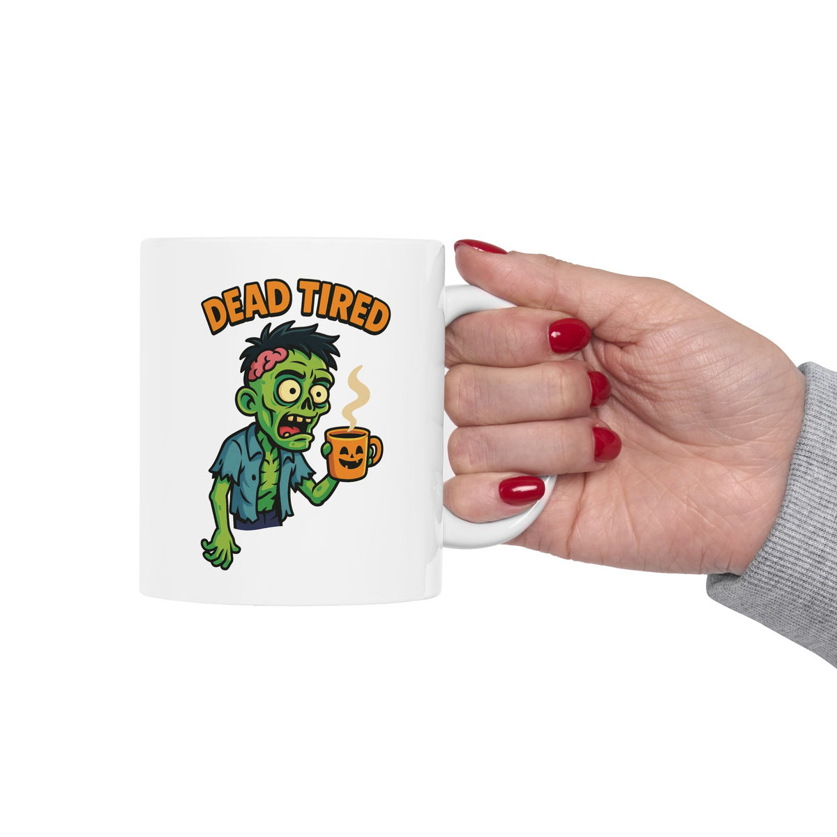 Funny Ceramic Mug, Zombie-Themed Halloween Decor
