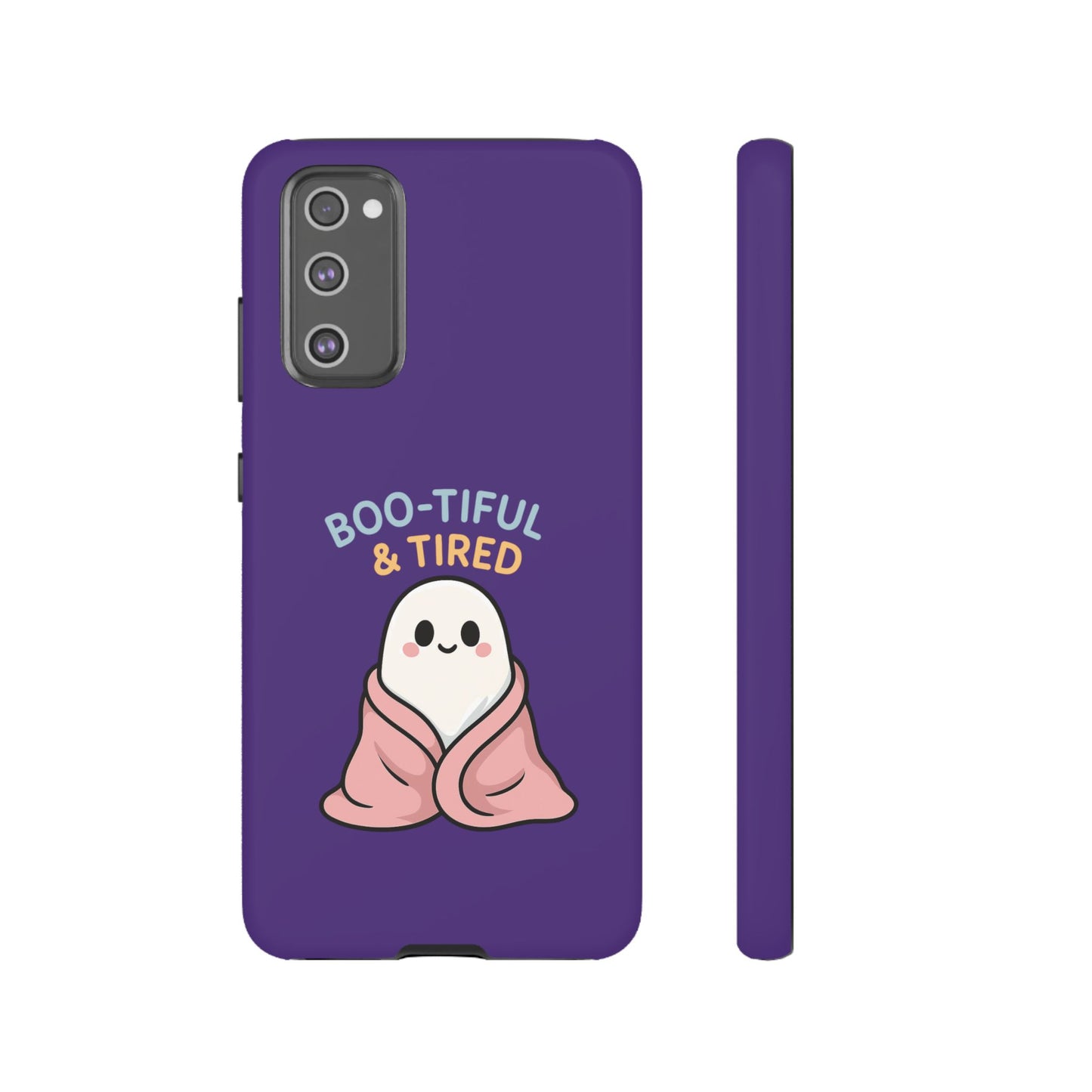 Boo-Tiful & Tired Phone Case, Halloween-Themed Design