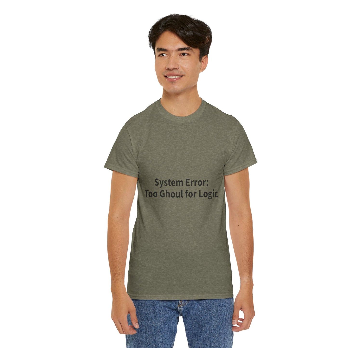 System Error Tee - Unisex Heavy Cotton Shirt, Perfect for Halloween, Geeky Fun