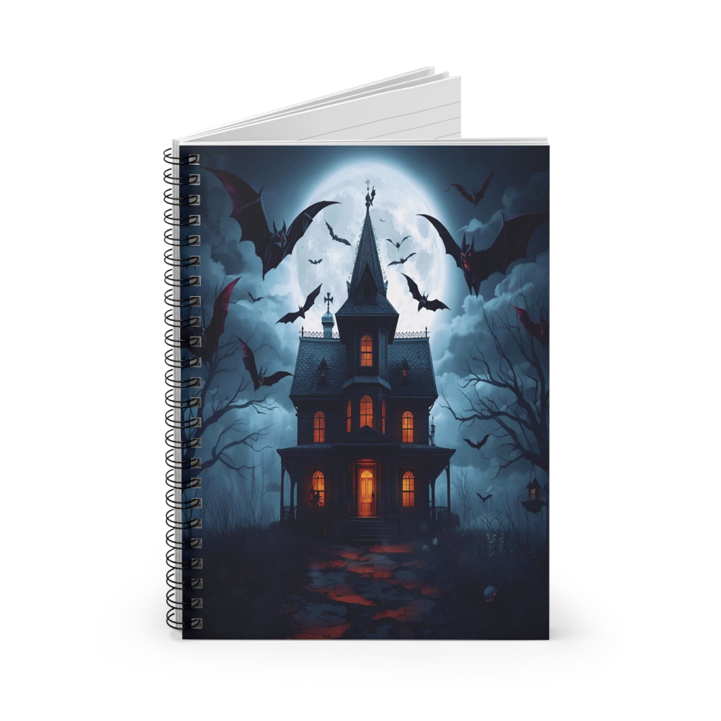 Haunted House Spiral Notebook - Perfect for Halloween