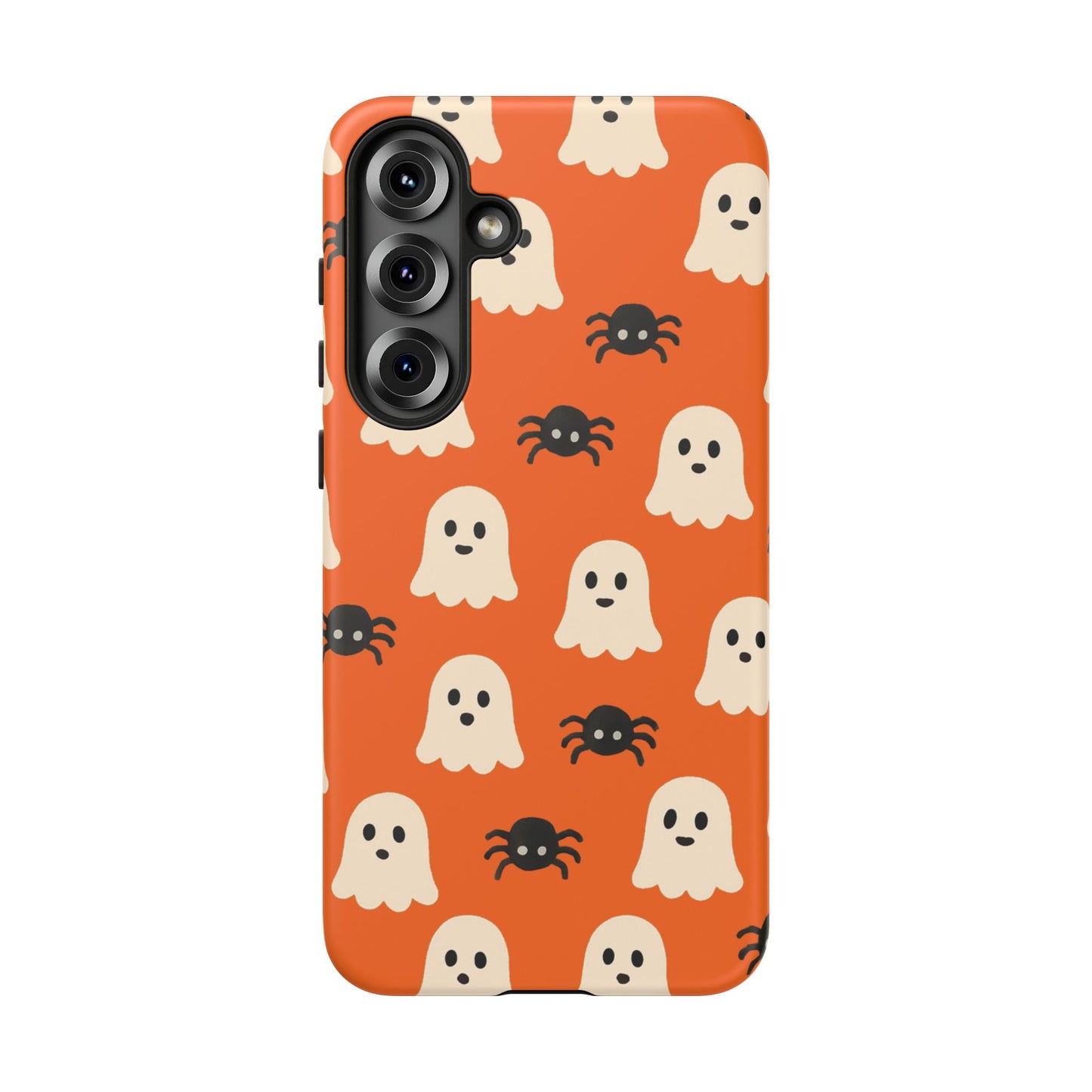Cute Halloween Phone Case with Ghosts and Spiders, Spooky Gift, Fall Accessory, Unique Halloween Decor, Mobile Protection