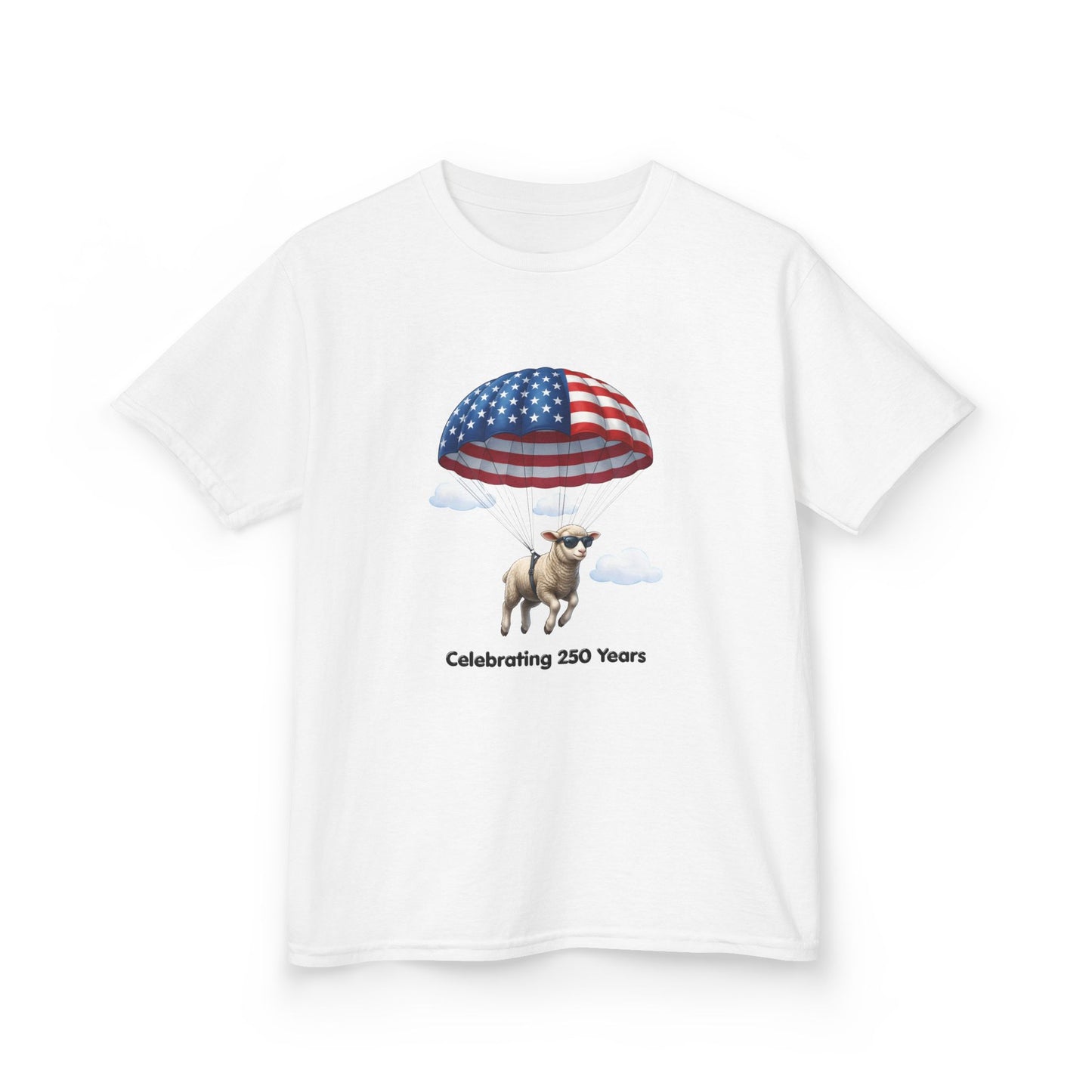Kids T-Shirt - Celebrating 250 Years Parachuting Sheep