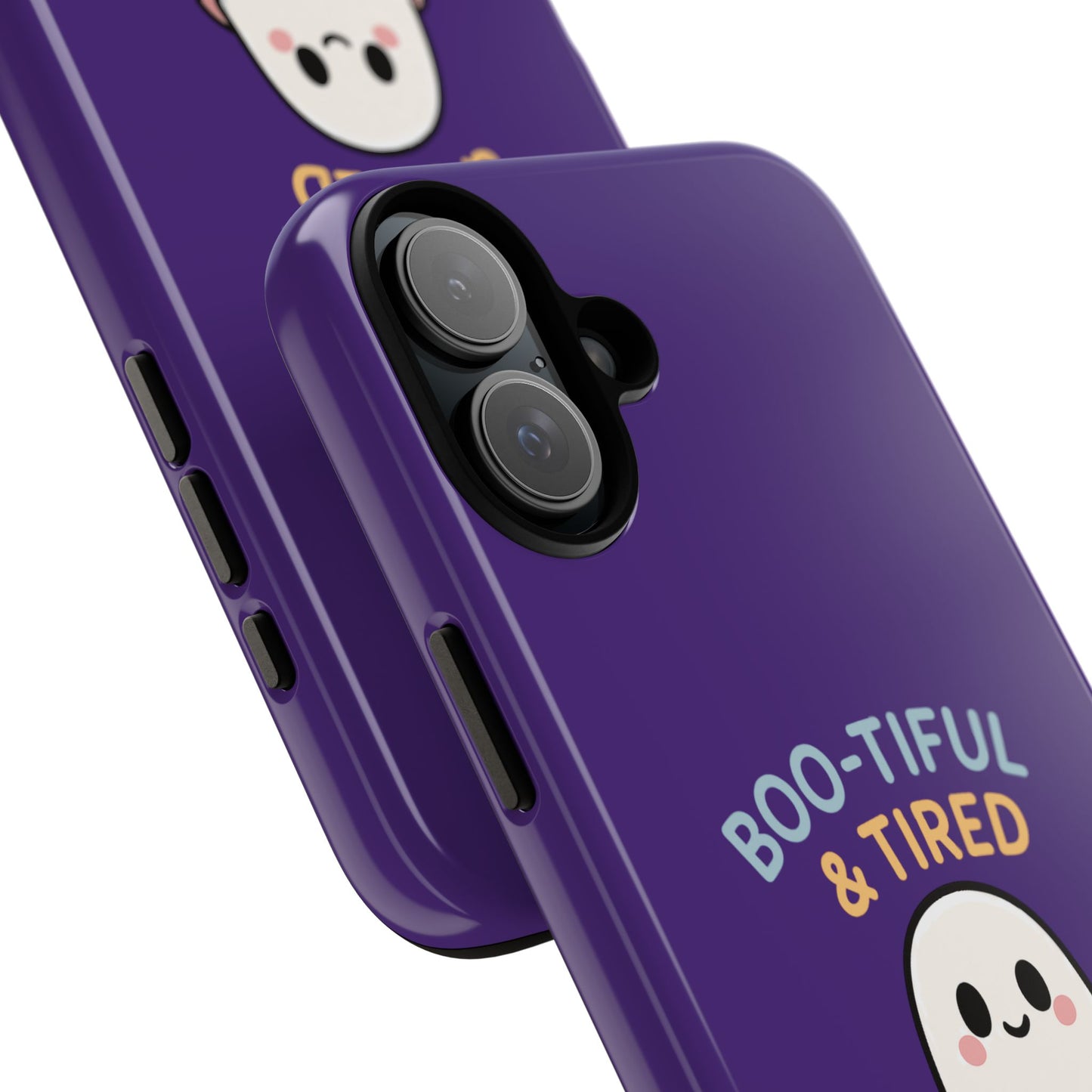 Boo-Tiful & Tired Phone Case, Halloween-Themed Design