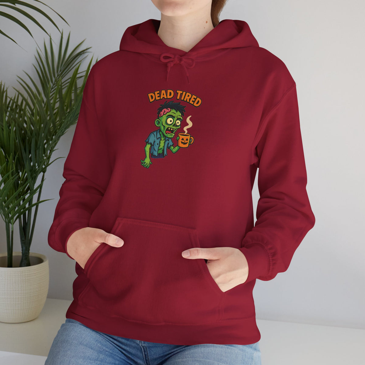 Zombie Themed Unisex Hoodie, Cozy Halloween Sweatshirt, Spooky Season Apparel