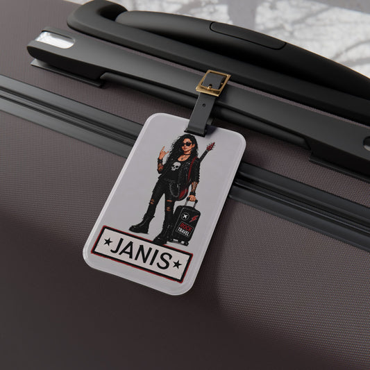 Rocker Design Personalized Luggage Tag — Custom NameTraveler ID