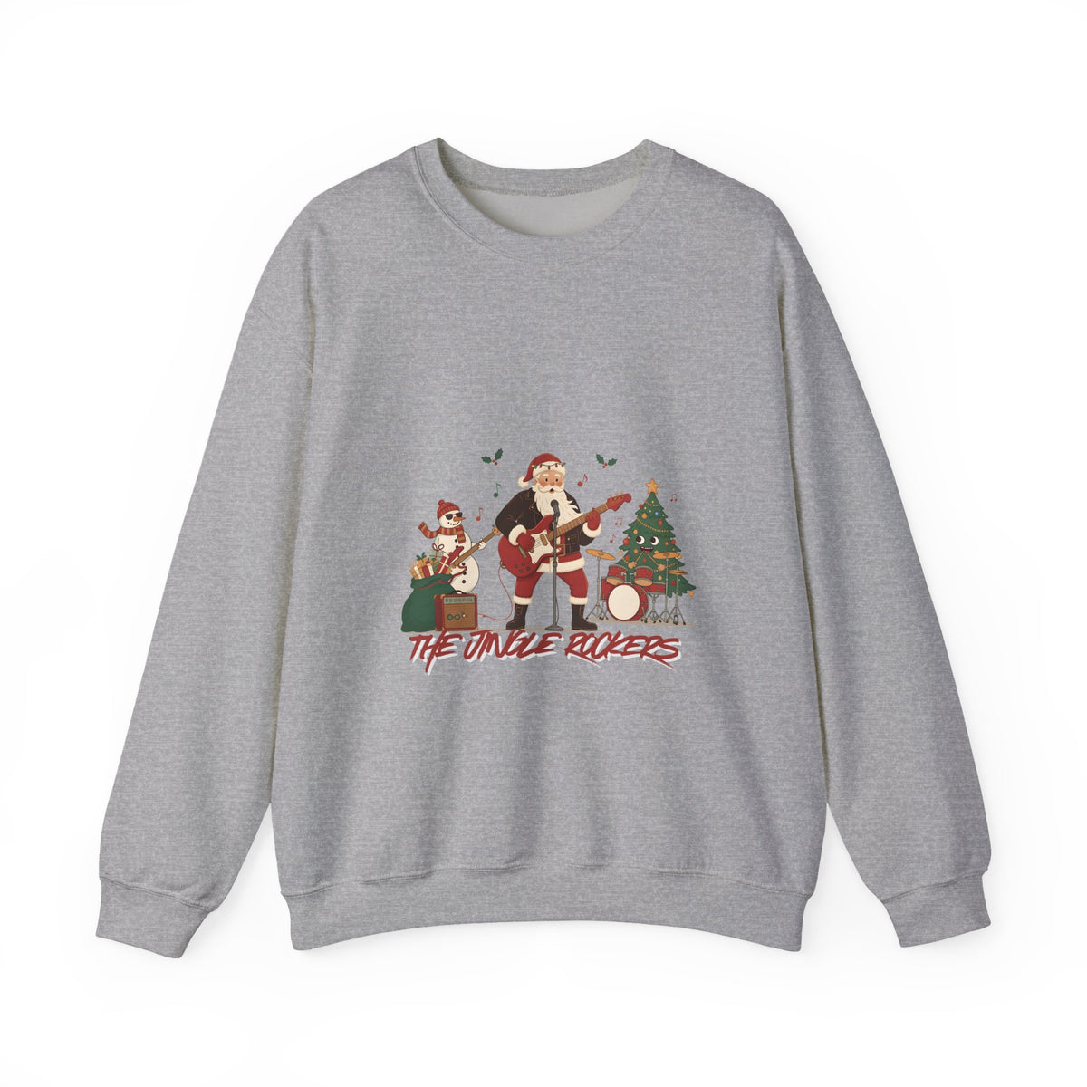 Funny Christmas Sweatshirt – "The Jingle Rockers" Holiday Band Crewneck