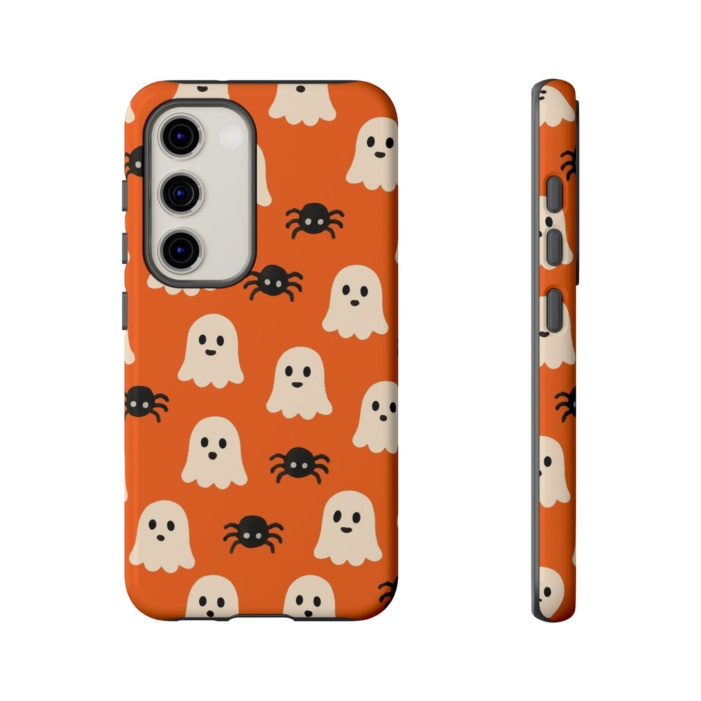 Cute Halloween Phone Case with Ghosts and Spiders, Spooky Gift, Fall Accessory, Unique Halloween Decor, Mobile Protection