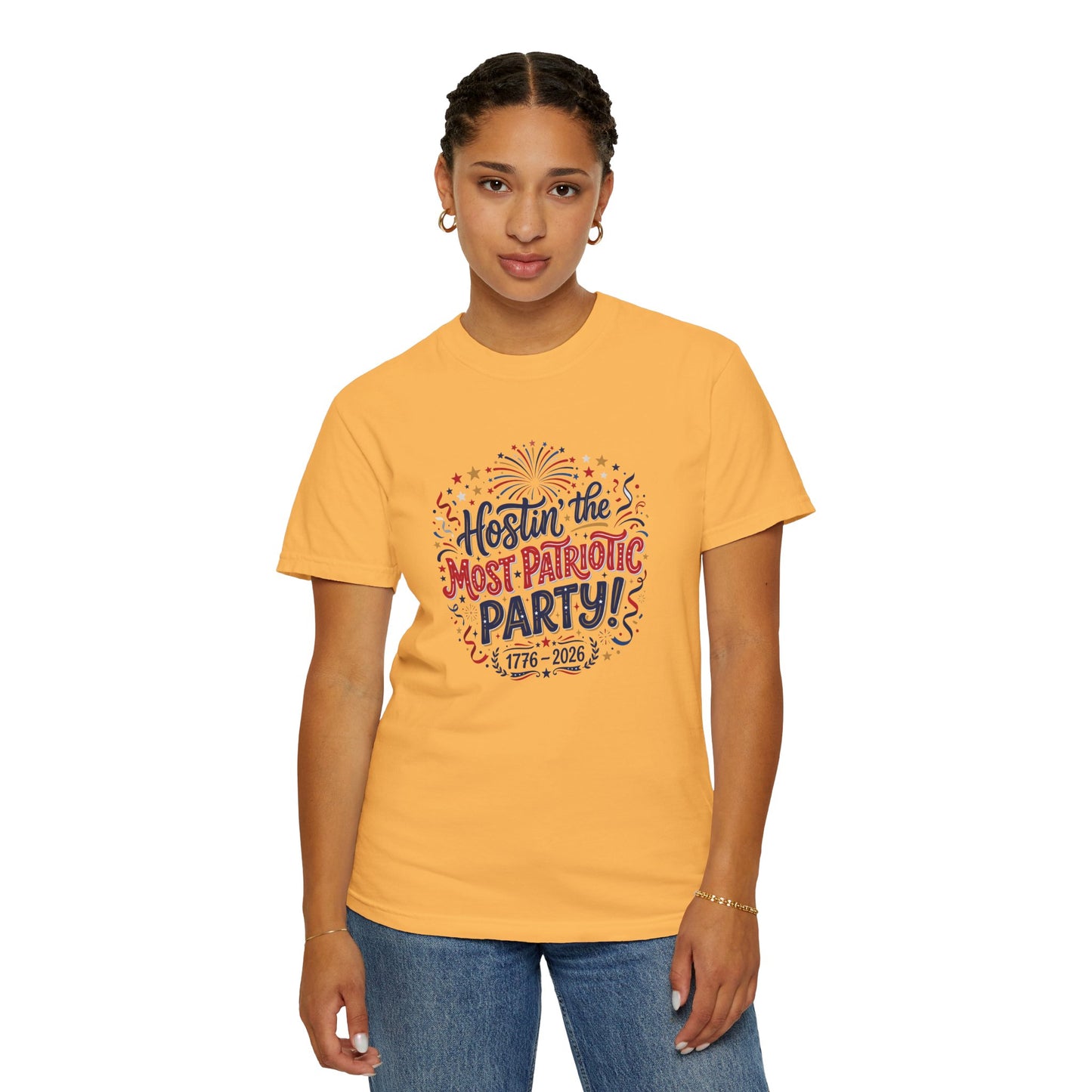 Patriotic 'Hostin' the Most Patriotic Party' T-Shirt, 4th of July Shirt, Independence Day Tee