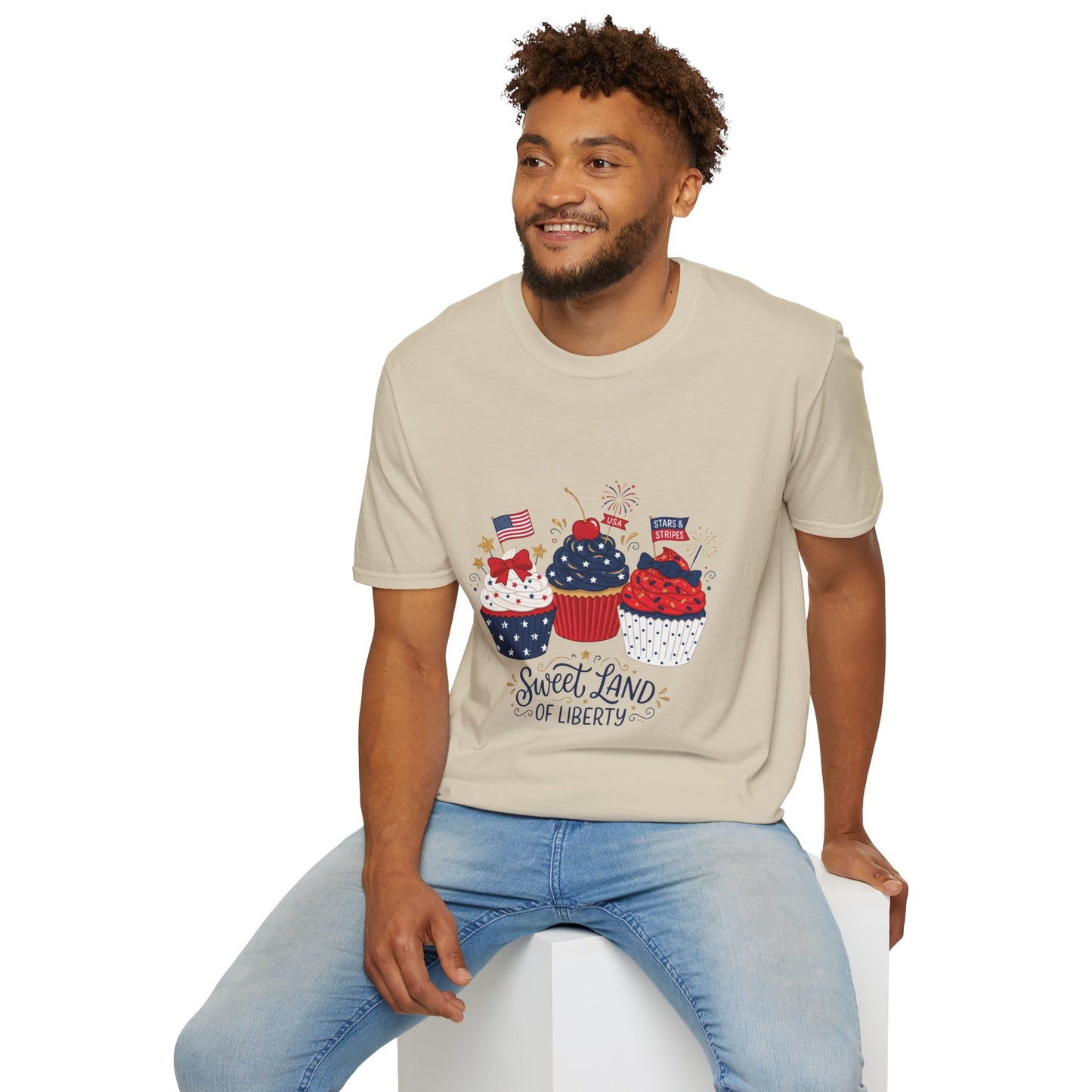Patriotic Cupcakes T-Shirt — "Sweet Land of Liberty" 4th of July Tee