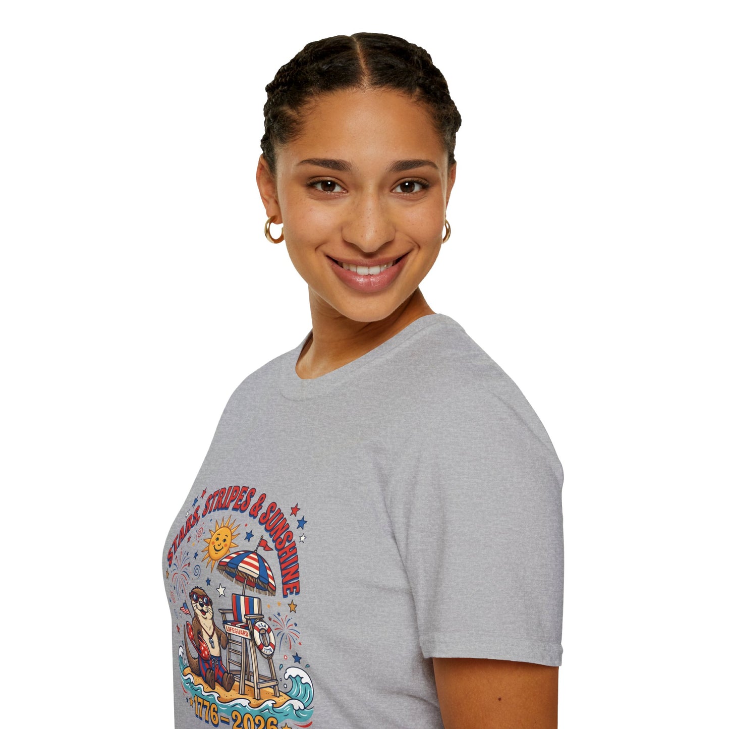 Stars, Stripes & Sunshine T-Shirt — Patriotic 1776–2026 Summer Tee, 4th of July Shirt