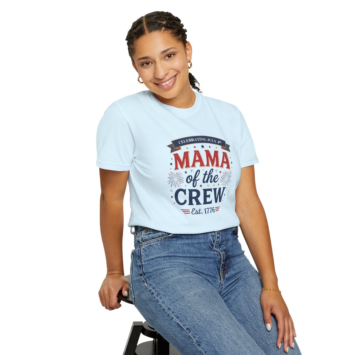Mama of the Crew T-Shirt — Patriotic 4th of July Tee, Independence Day Shirt