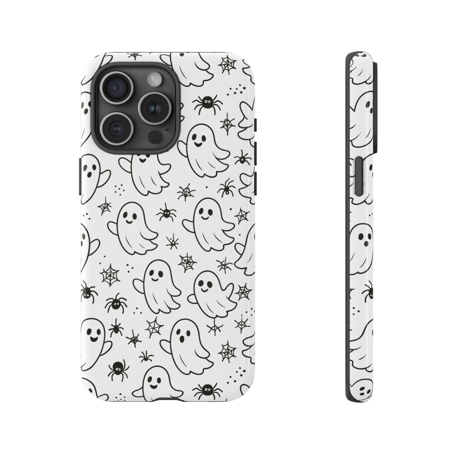 Ghostly Phone Case, Cute Halloween Phone Cover, Tough Phone Case, Spooky Phone Accessory, Ghost Pattern Design