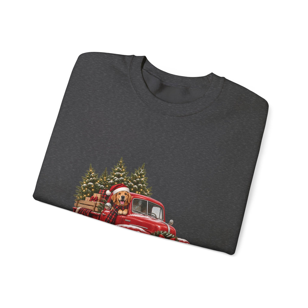 Vintage Red Truck Christmas Sweatshirt, Unisex Sweatshirt