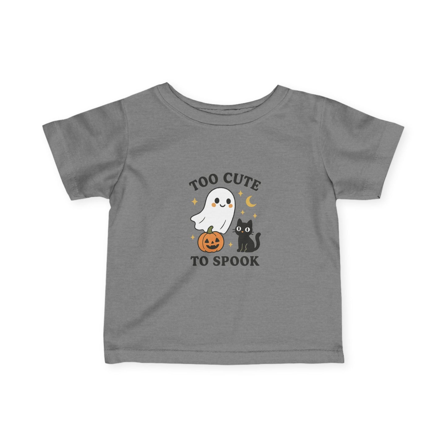 Infant Halloween Tee, Too Cute to Spook Tee, Baby Ghost T-Shirt
