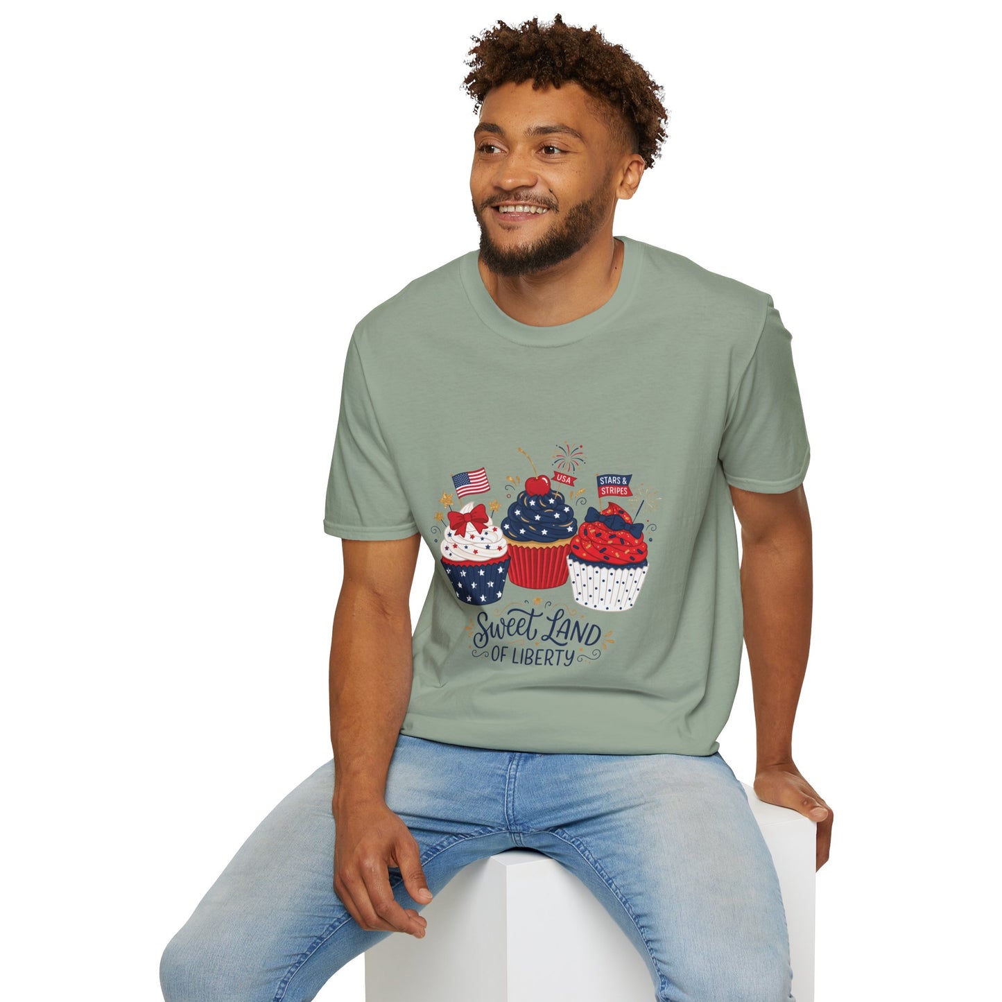 Patriotic Cupcakes T-Shirt — "Sweet Land of Liberty" 4th of July Tee
