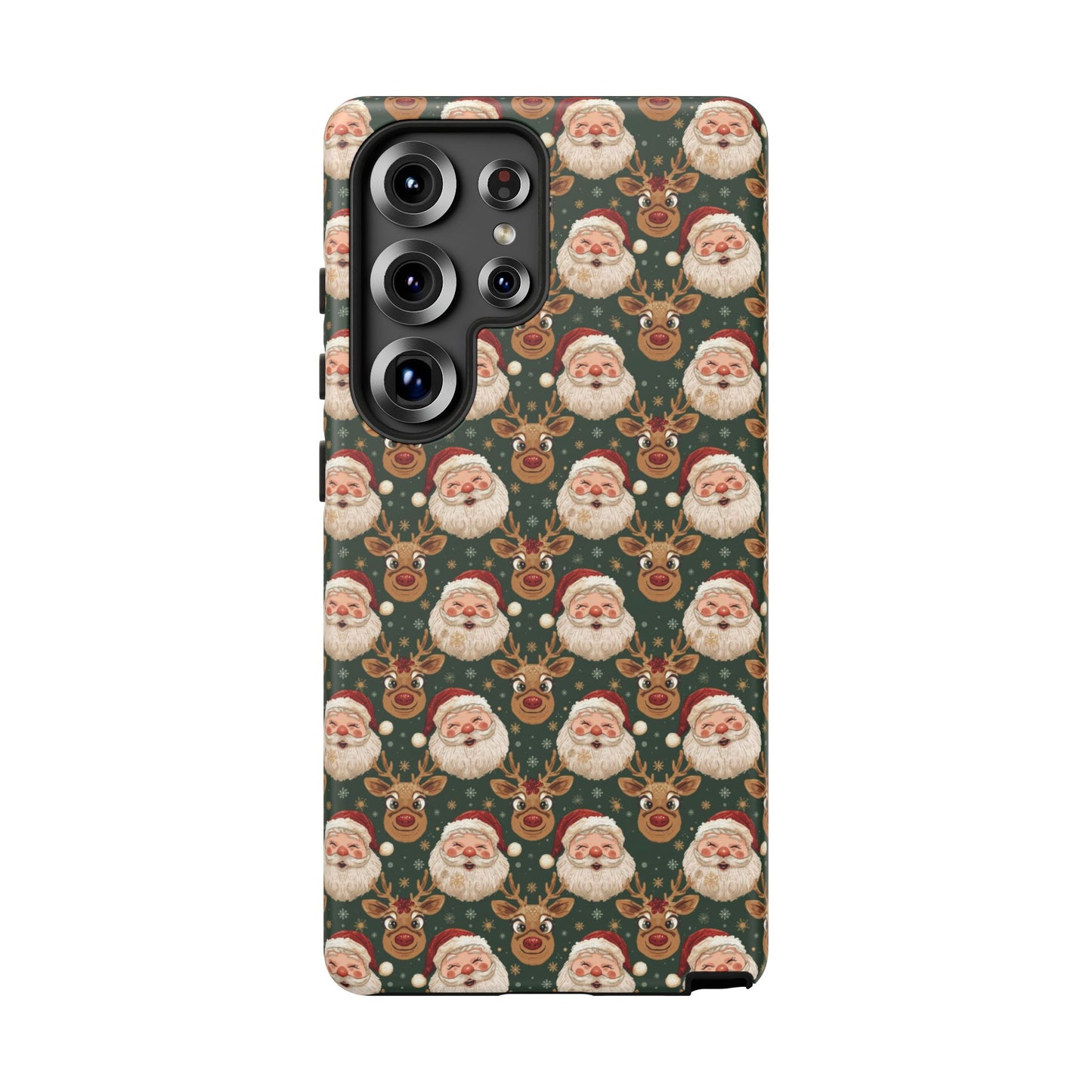 Christmas Santa-Reindeer Phone Case, Dual Layer Phone Case for Iphone 17, 16, 15, 14, 13, 12, 11 & Samsung
