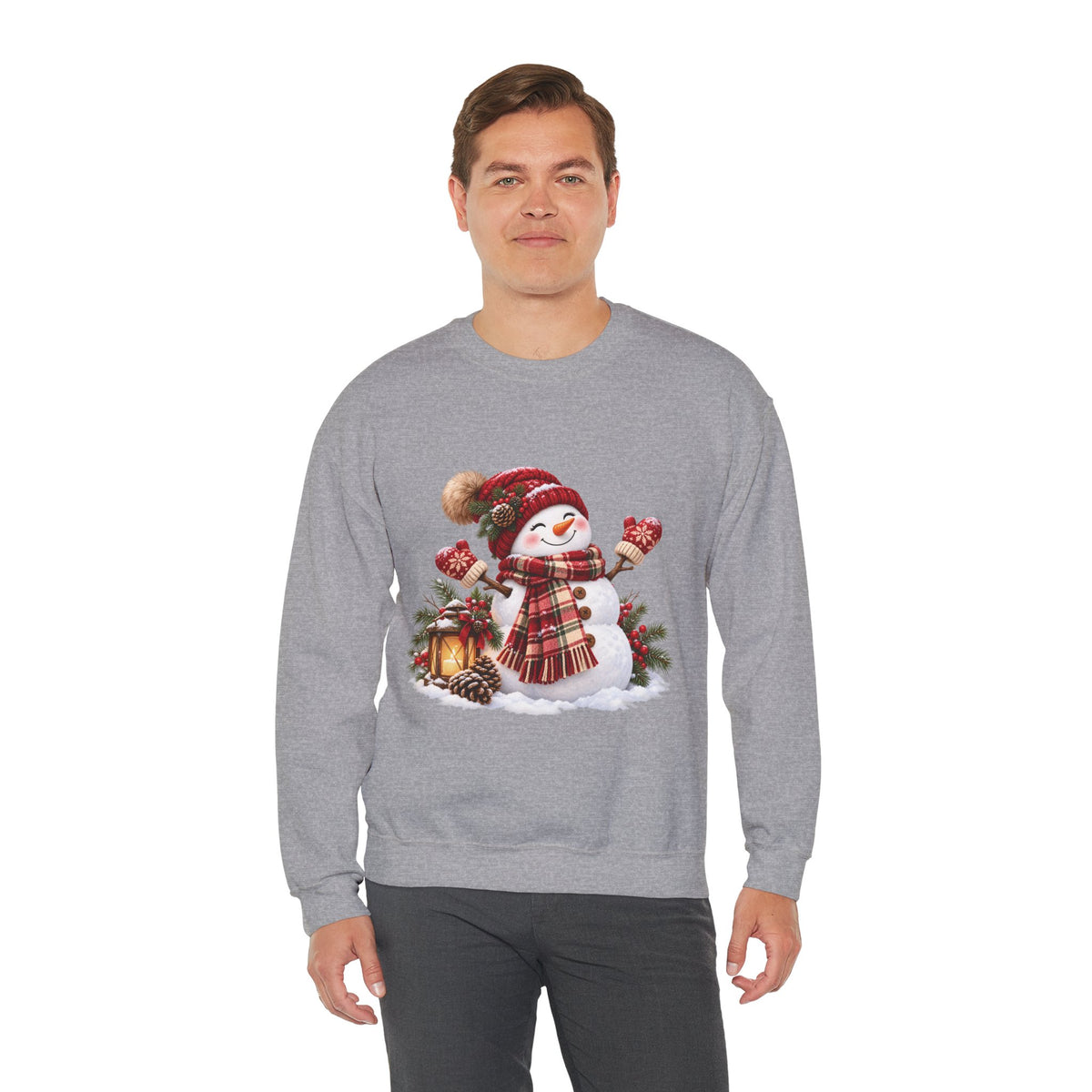 Snowman Holiday Sweatshirt - Cozy Christmas Unisex Sweatshirt