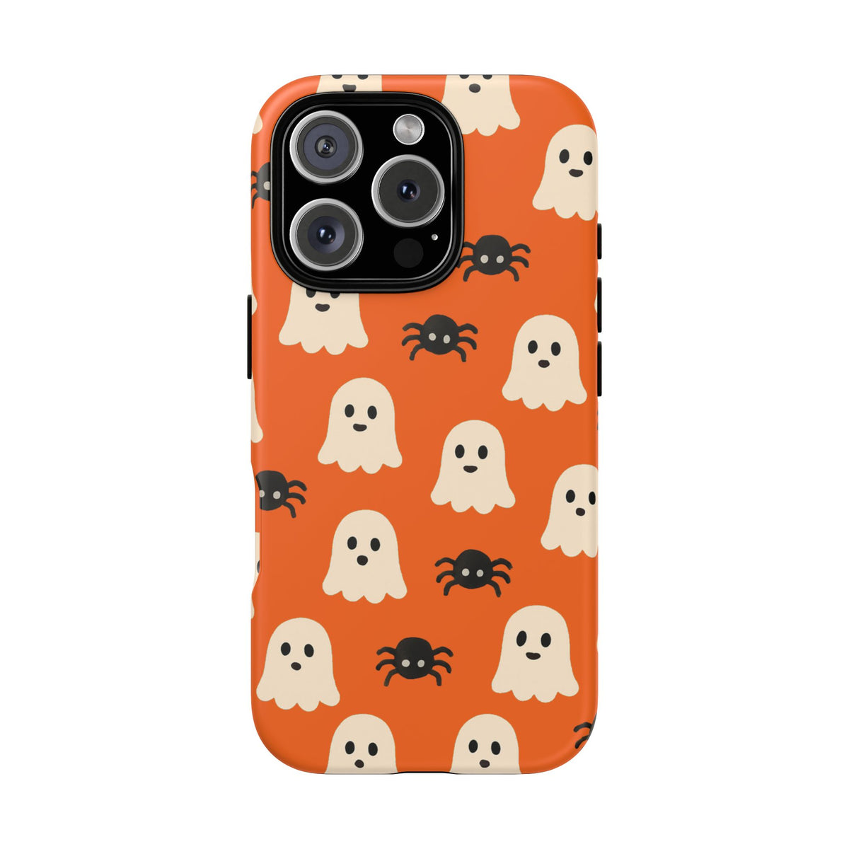 Cute Halloween Phone Case with Ghosts and Spiders, Spooky Gift, Fall Accessory, Unique Halloween Decor, Mobile Protection