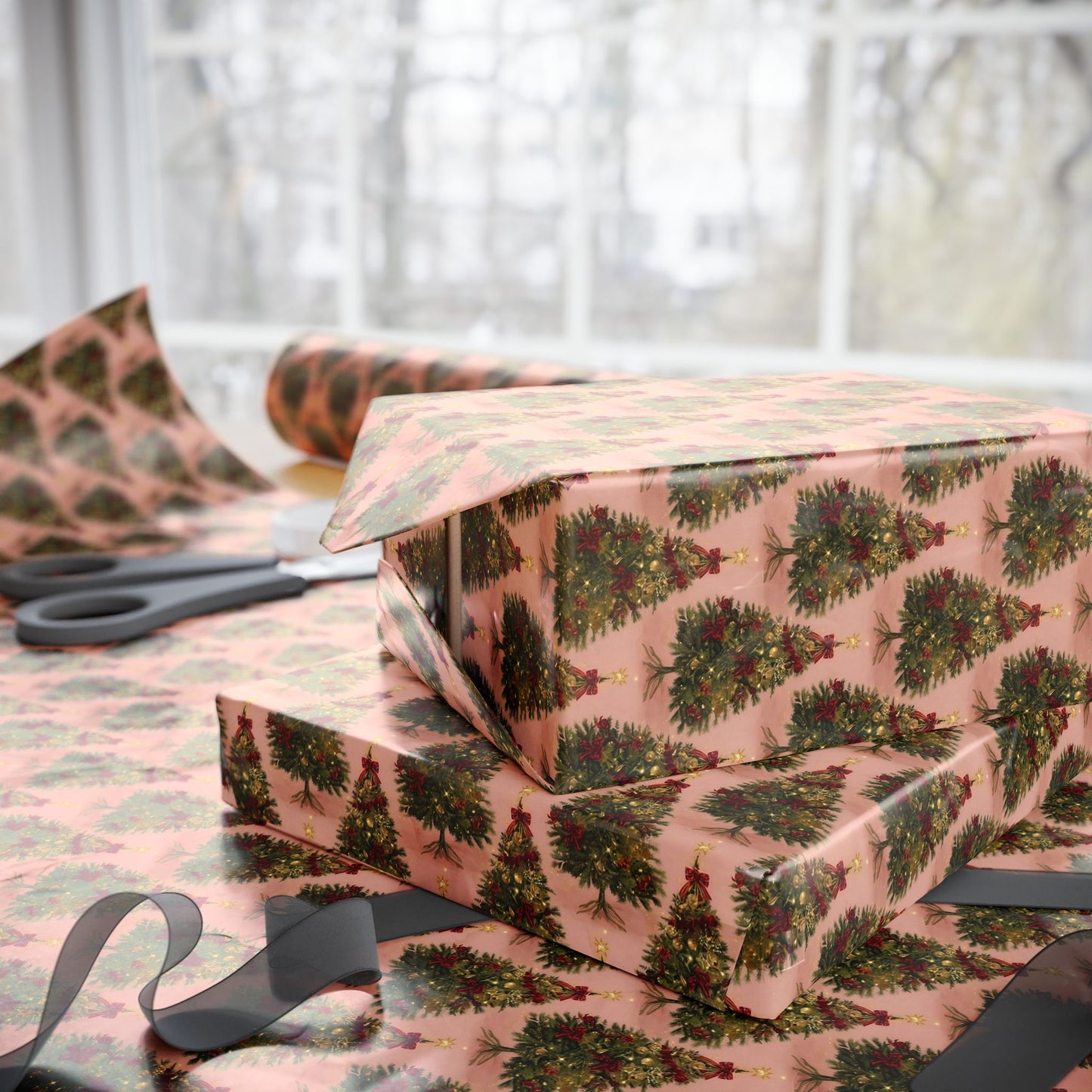 Christmas Wrapping Paper - Holiday Gift Wrap with Cheerful Designs