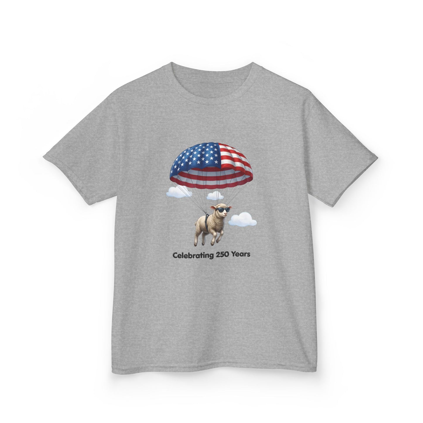 Kids T-Shirt - Celebrating 250 Years Parachuting Sheep