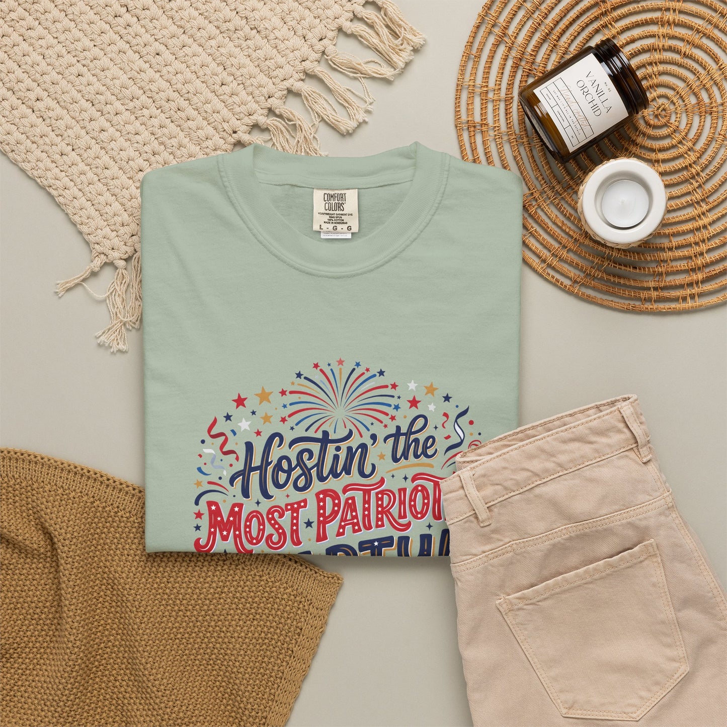Patriotic 'Hostin' the Most Patriotic Party' T-Shirt, 4th of July Shirt, Independence Day Tee