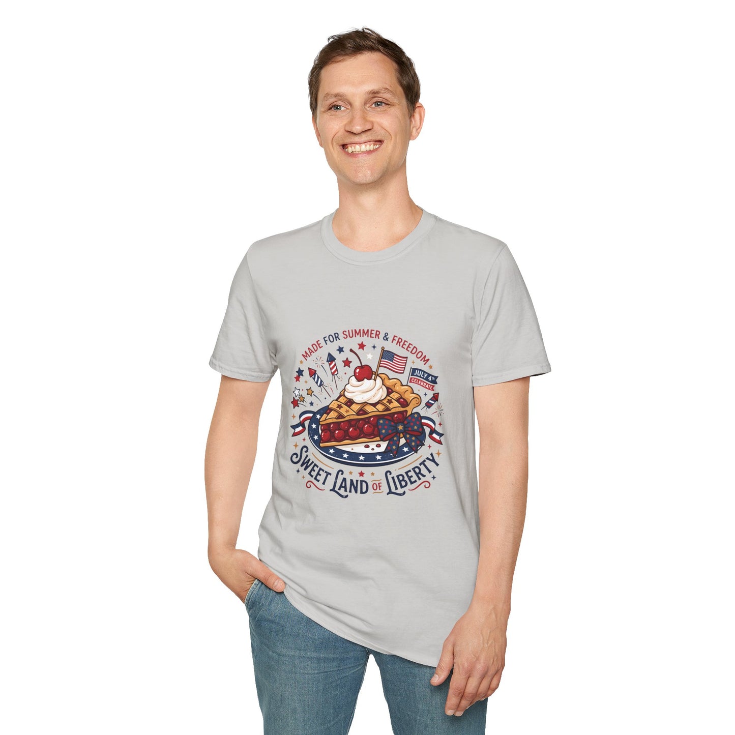 Sweet Land of Liberty Pie T-Shirt — Patriotic 4th of July Dessert Graphic Tee