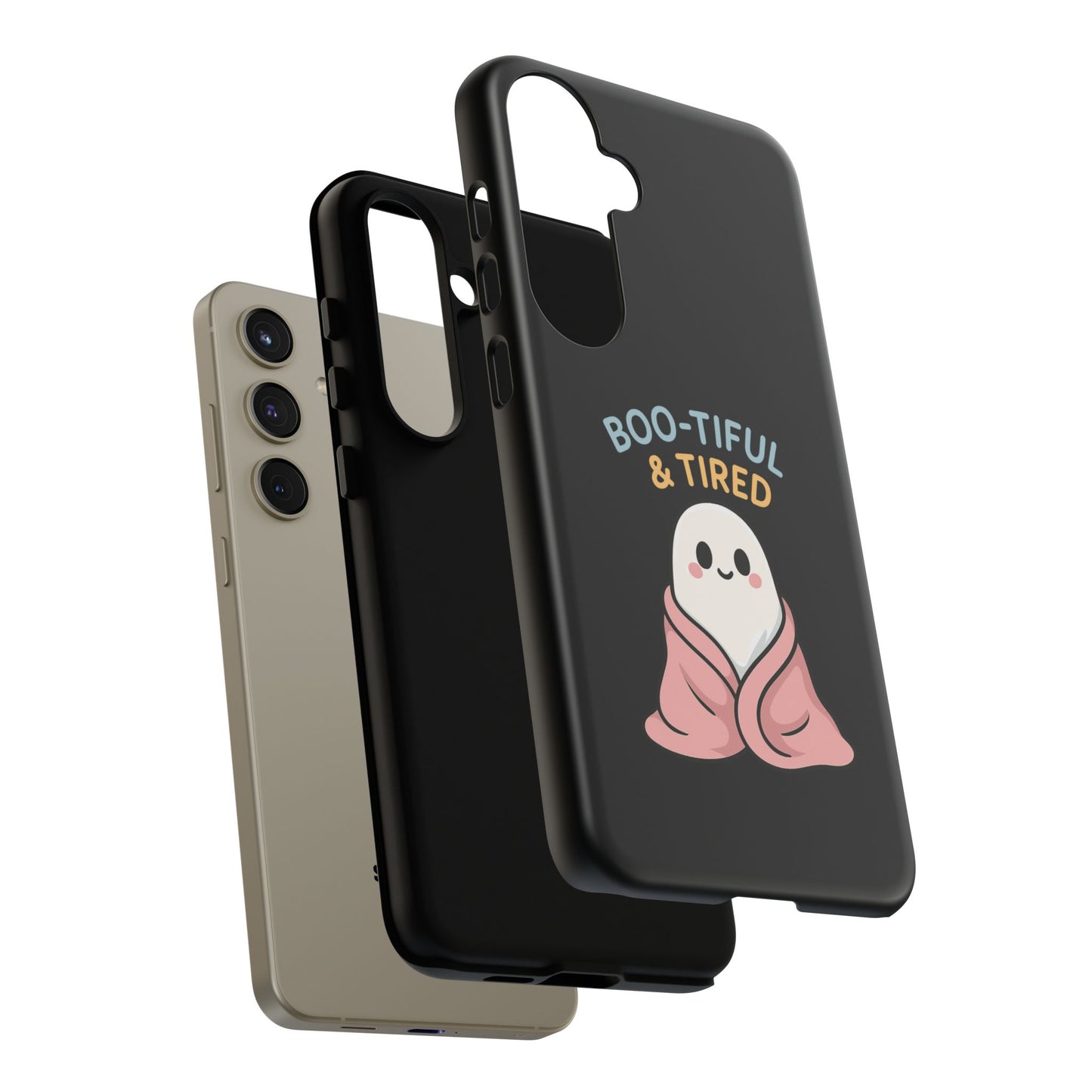 Boo-tiful & Tired Phone Case, Halloween-Themed Design