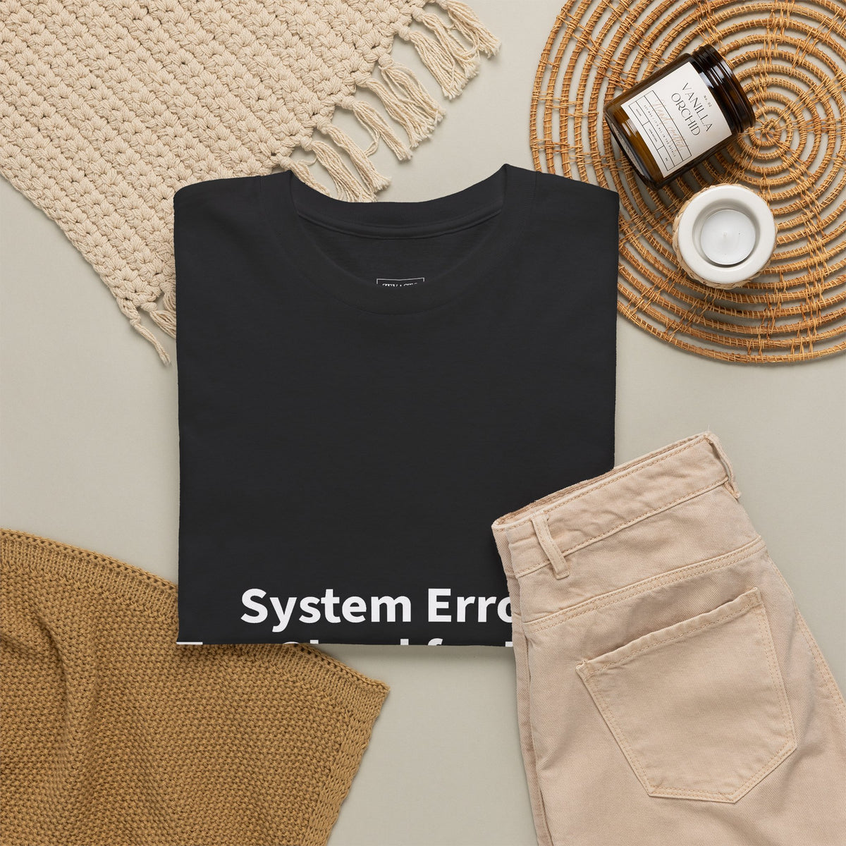 System Error Tee - Unisex Heavy Cotton Shirt, Perfect for Halloween, Geeky Fun