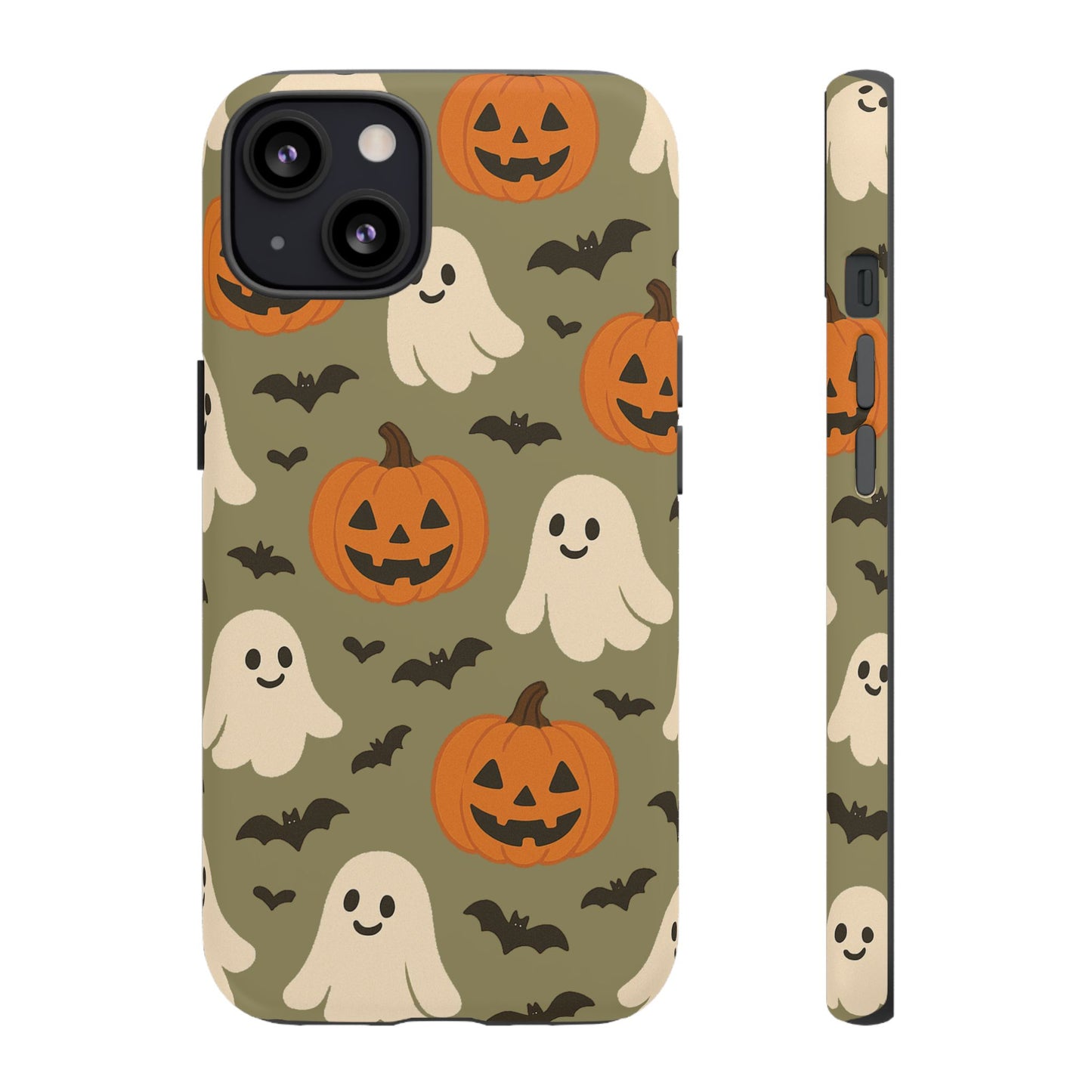 Halloween Phone Case with Ghosts and Pumpkins, Cute Fall Phone Cover, Spooky Season Accessory, Halloween Gift