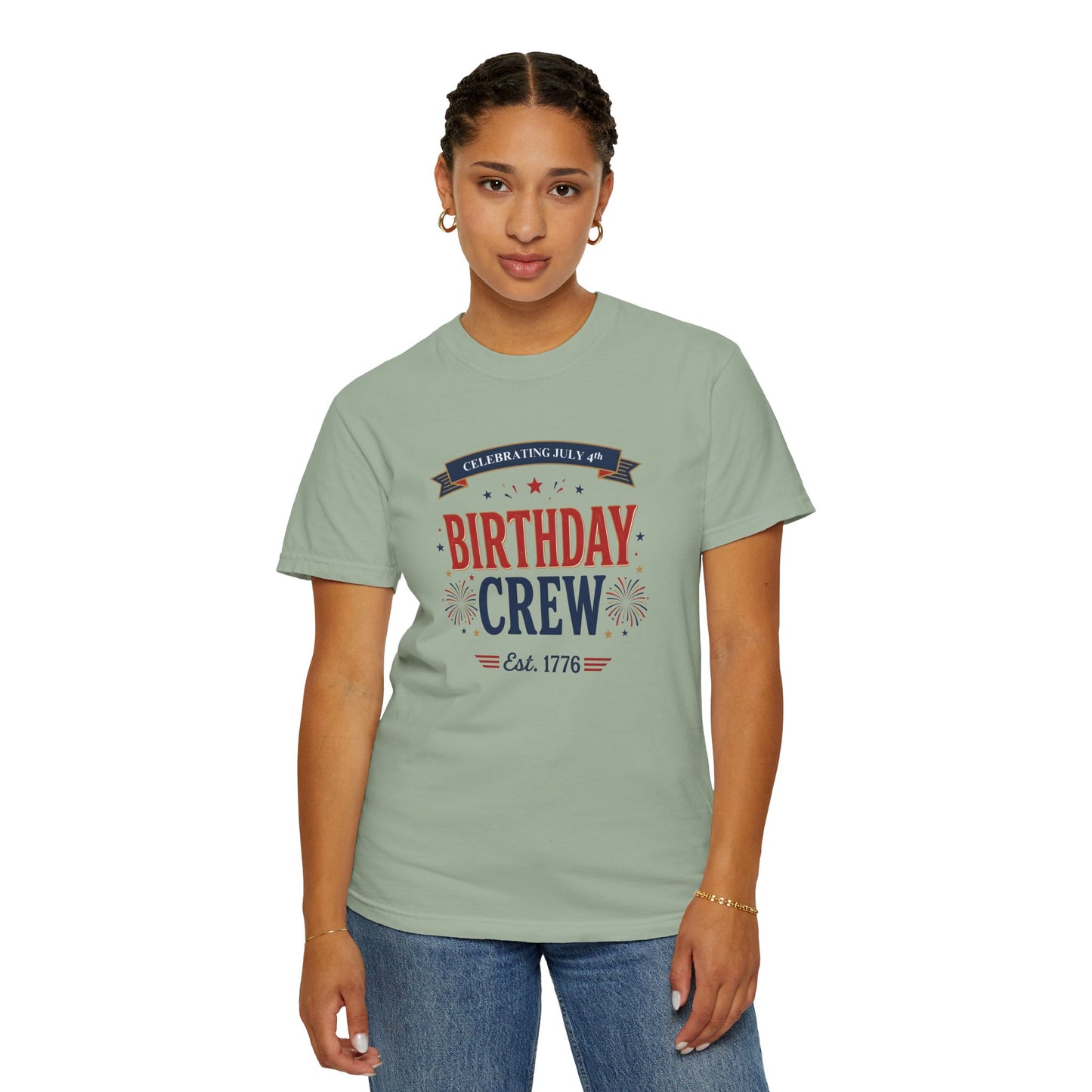 Birthday Crew T-Shirt — Patriotic Celebration Tee, 4th of July Shirt, Independence Day Gift
