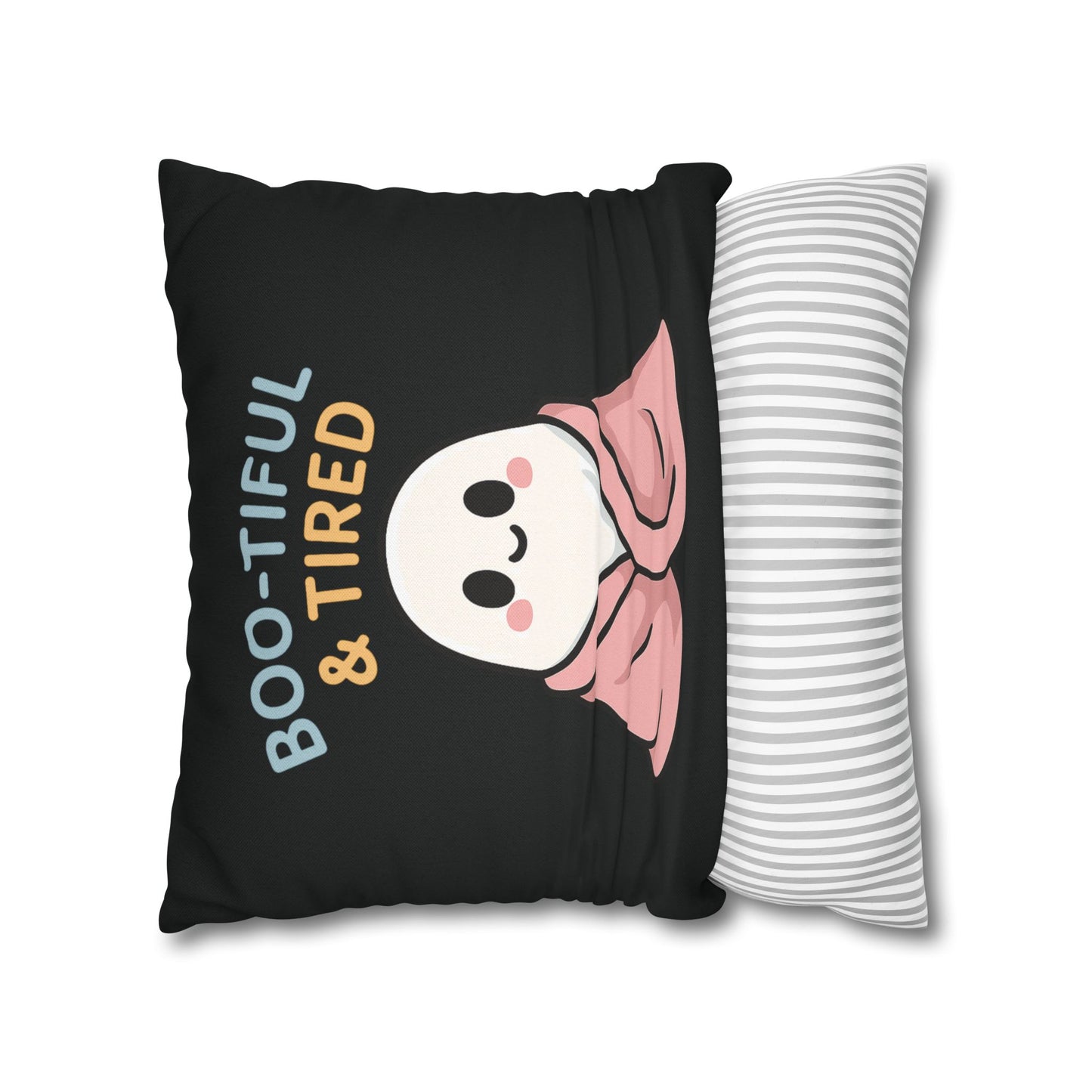 Boo-tiful & Tired Ghost Pillowcase, Halloween Home Decor