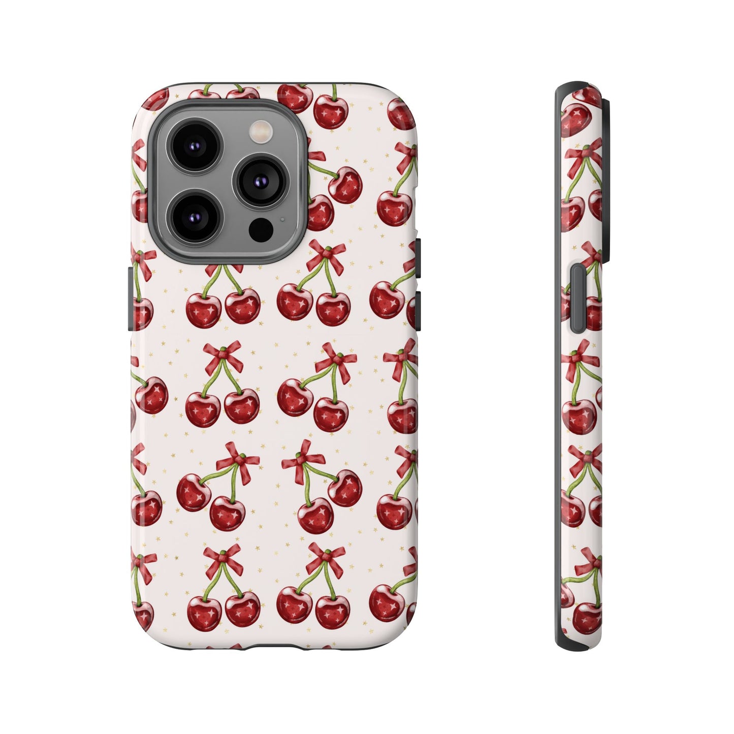 Cherry Pattern Phone Case — Cute Red Cherry Protective Phone Cover