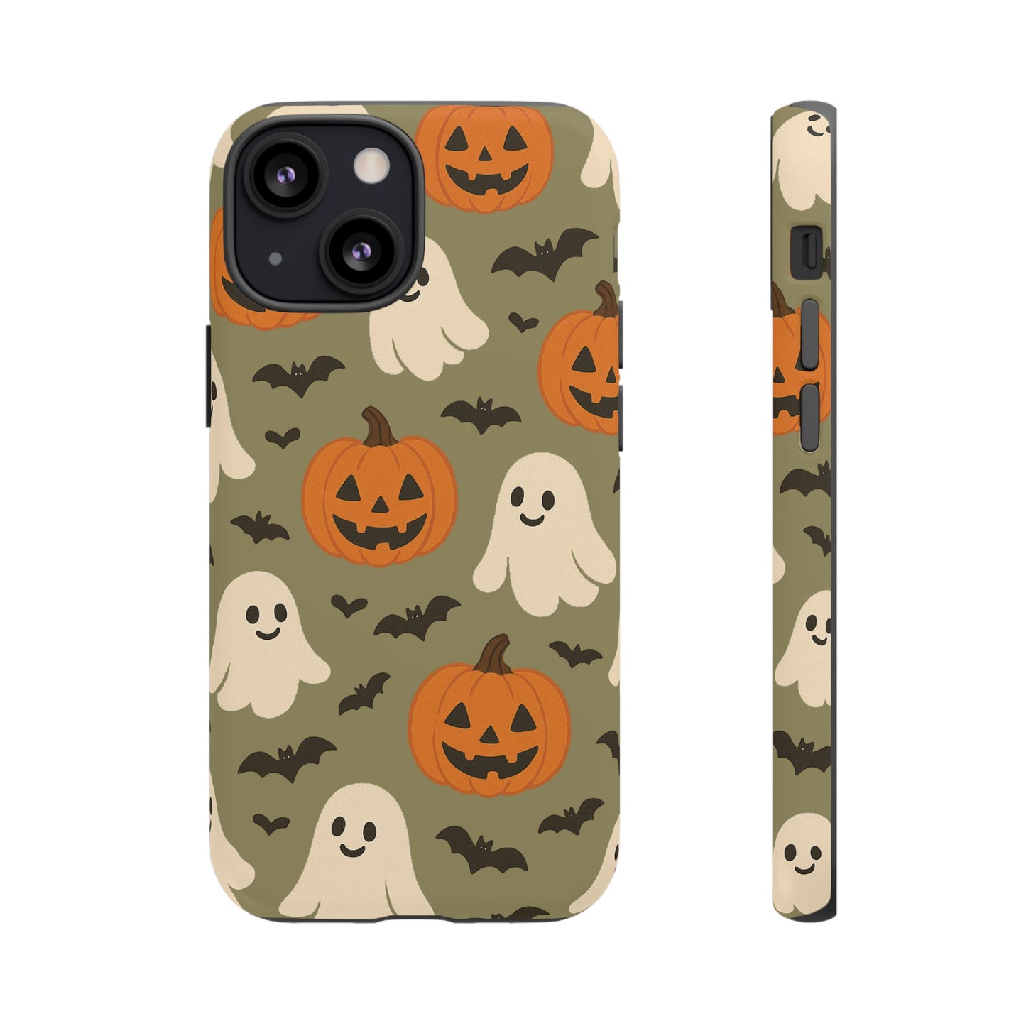Halloween Phone Case with Ghosts and Pumpkins, Cute Fall Phone Cover, Spooky Season Accessory, Halloween Gift